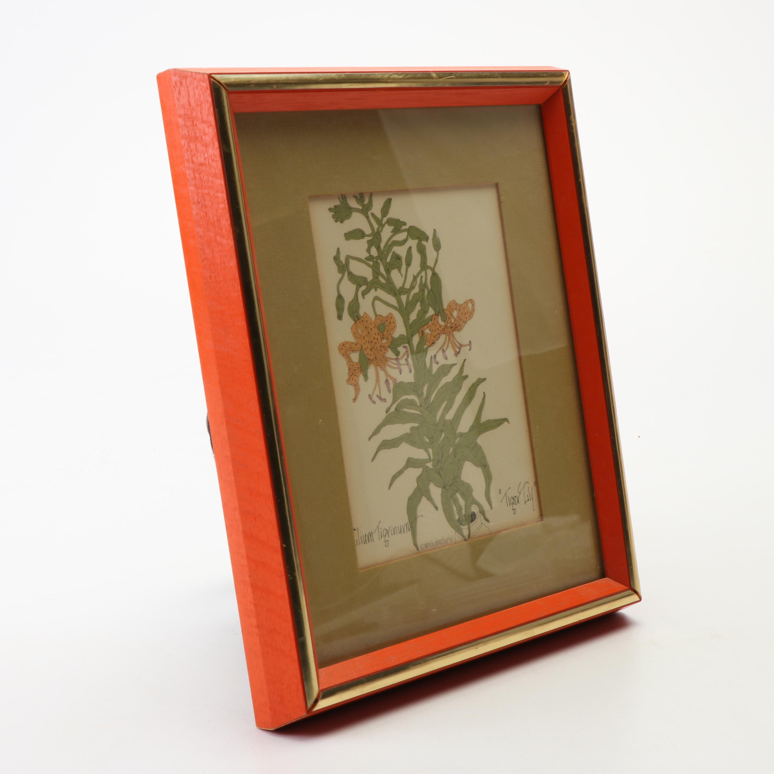 Offset Lithographs after Wendy Wheeler "Azalea" and "Tiger Lily"