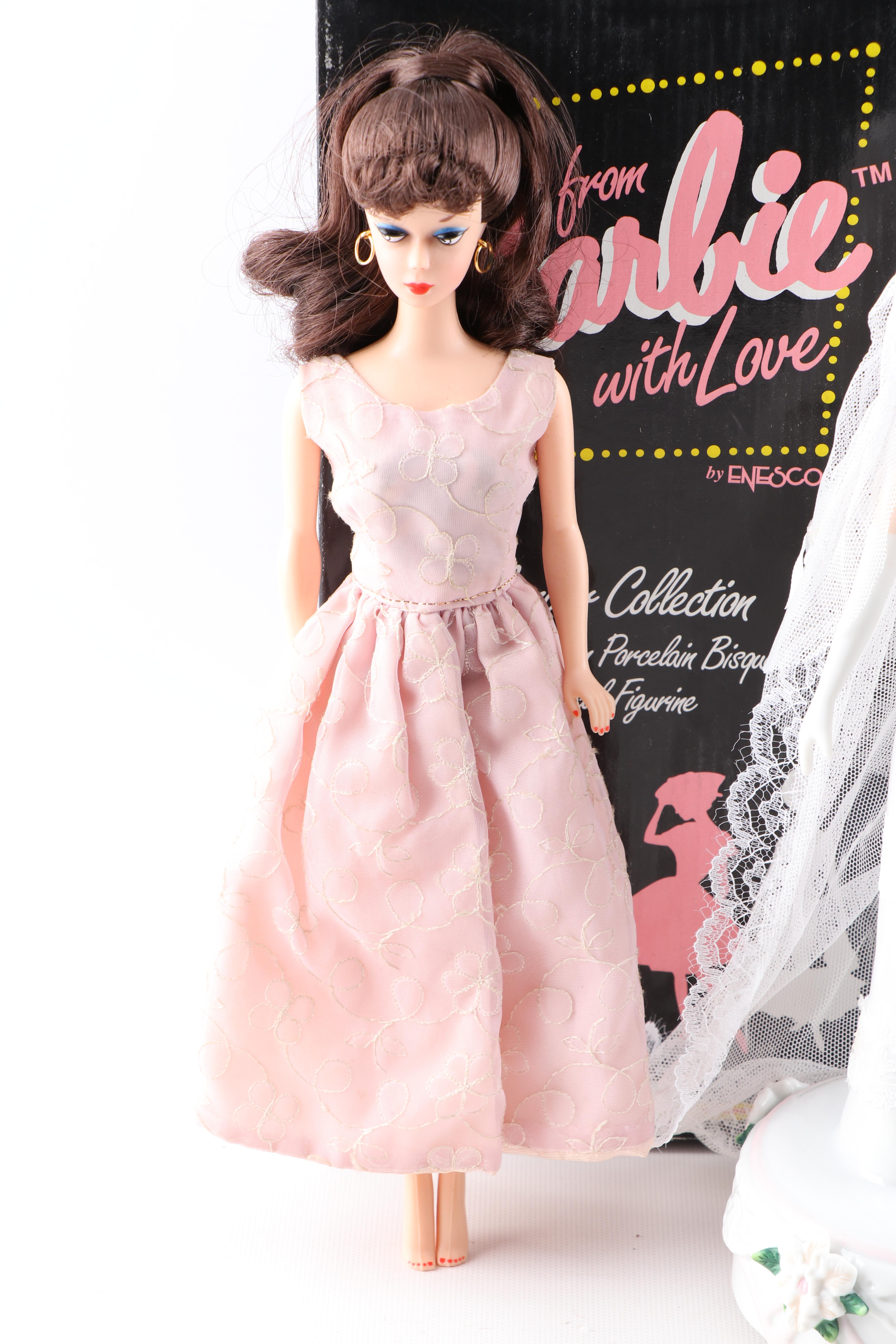 Mattel "Barbie" Dolls and Figurines with Carrying Case, 1960-90s