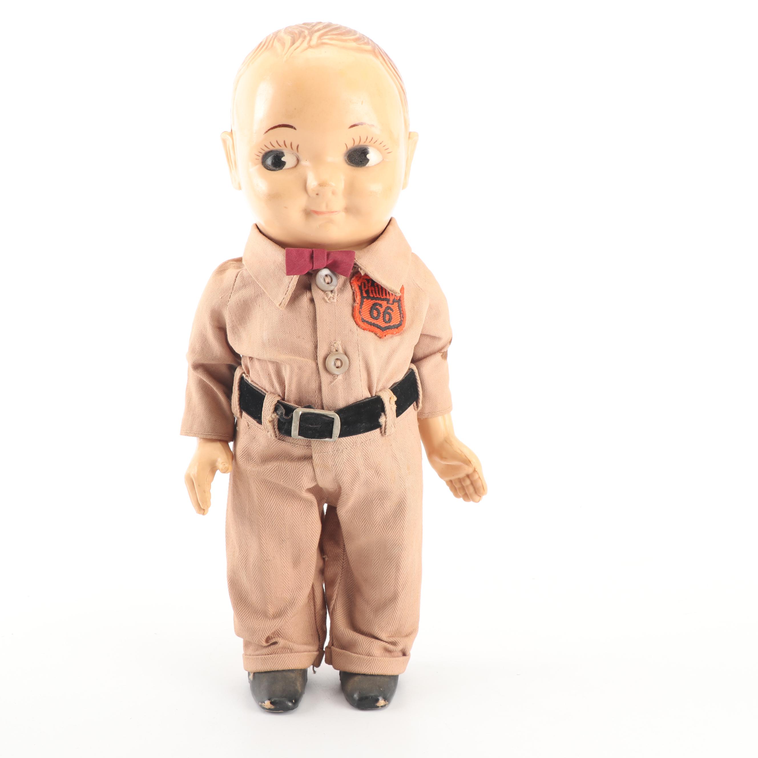 Levi and Phillips 66 "Buddy Lee" Plastic Dolls, Mid-Century