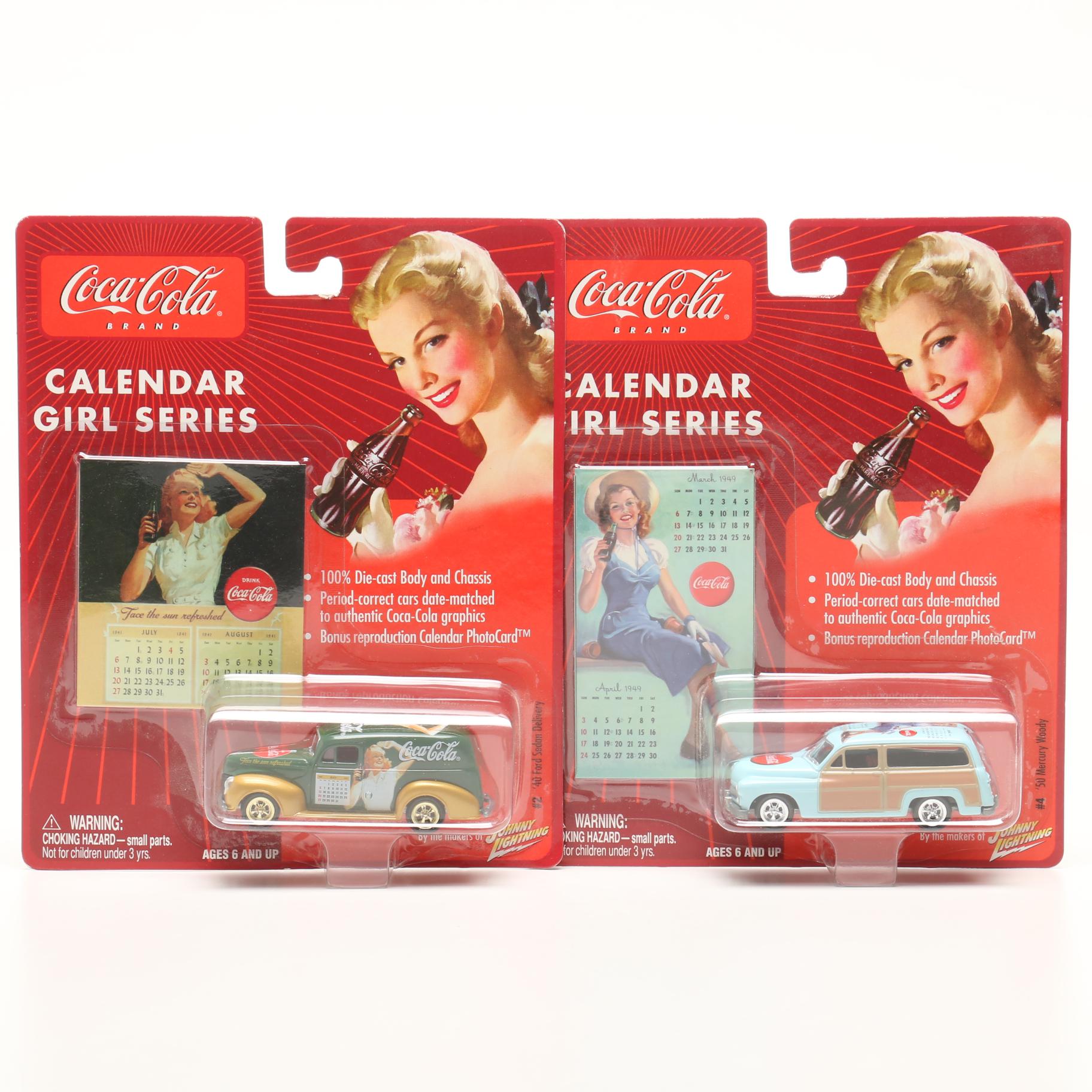 Coca-Cola "Calendar Girl Series" Die-Cast Collector Cars