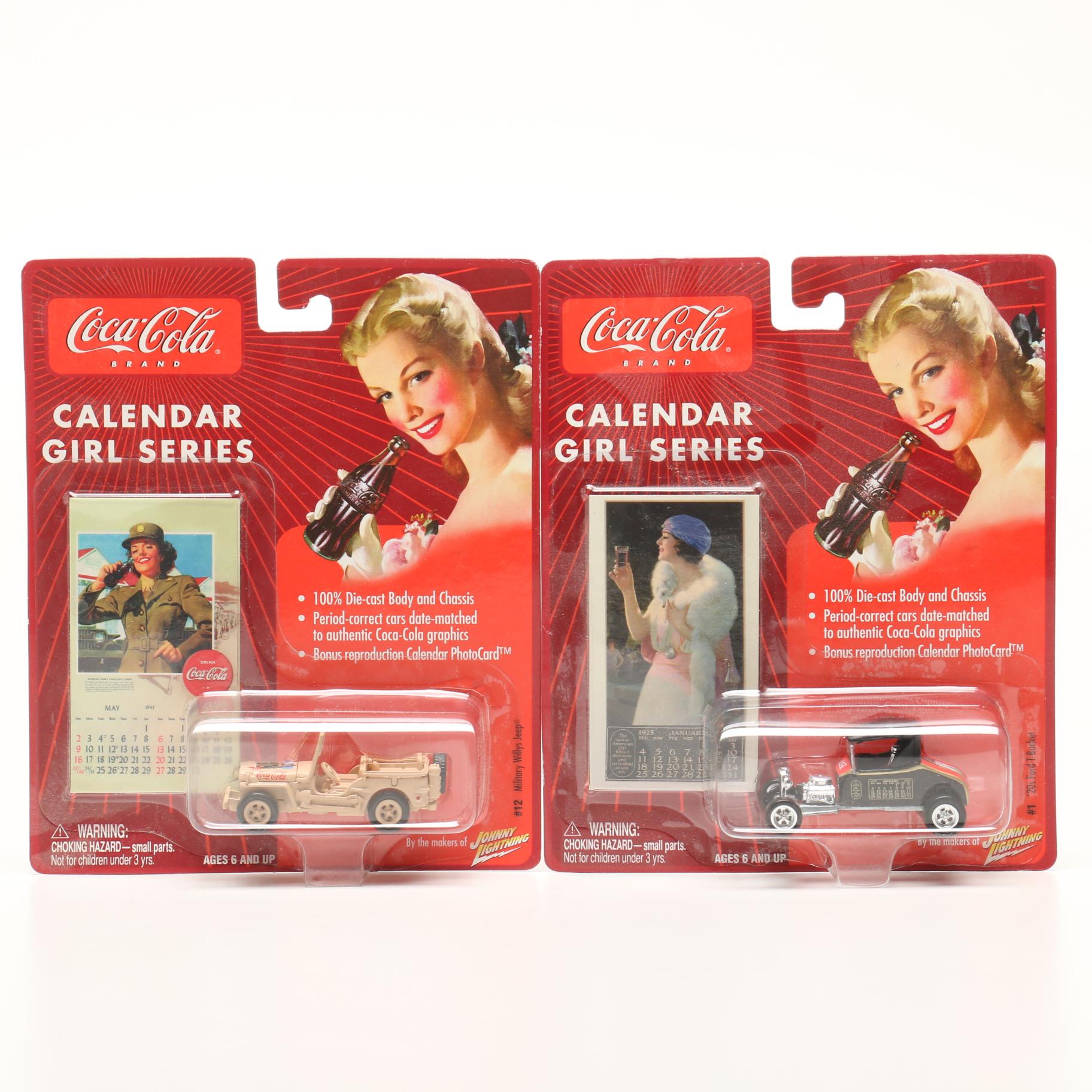 Coca-Cola "Calendar Girl Series" Die-Cast Collector Cars