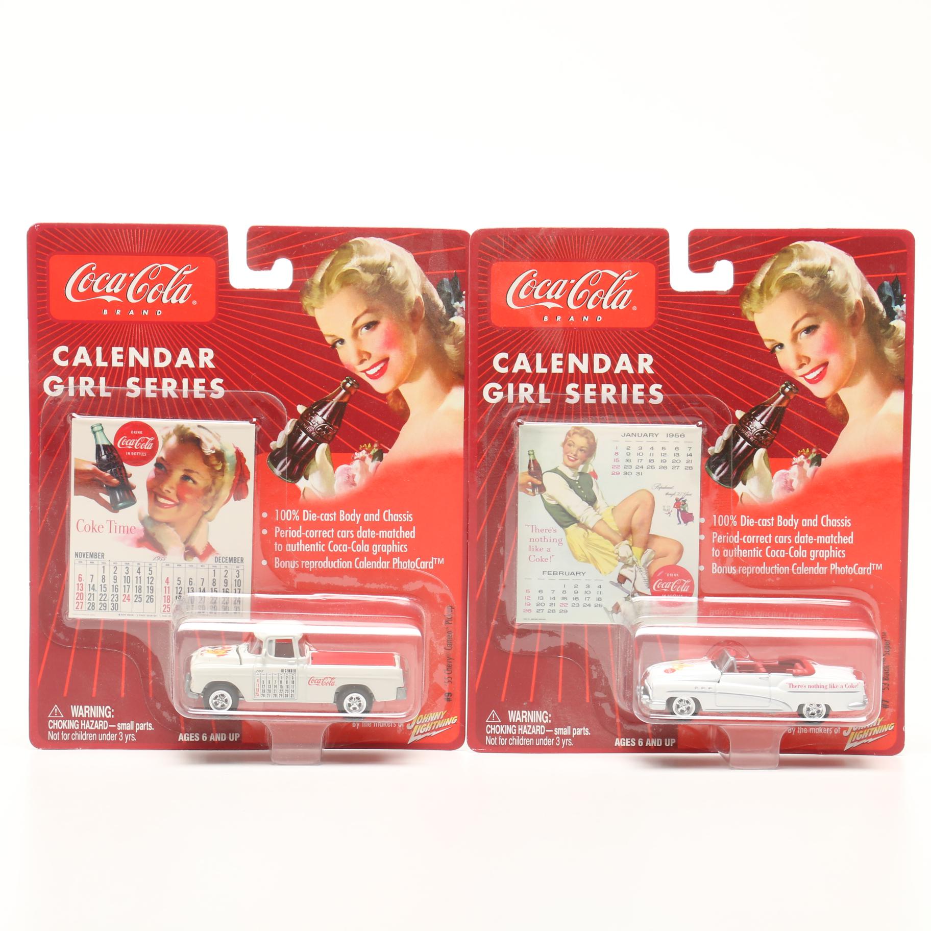 Coca-Cola "Calendar Girl Series" Die-Cast Collector Cars