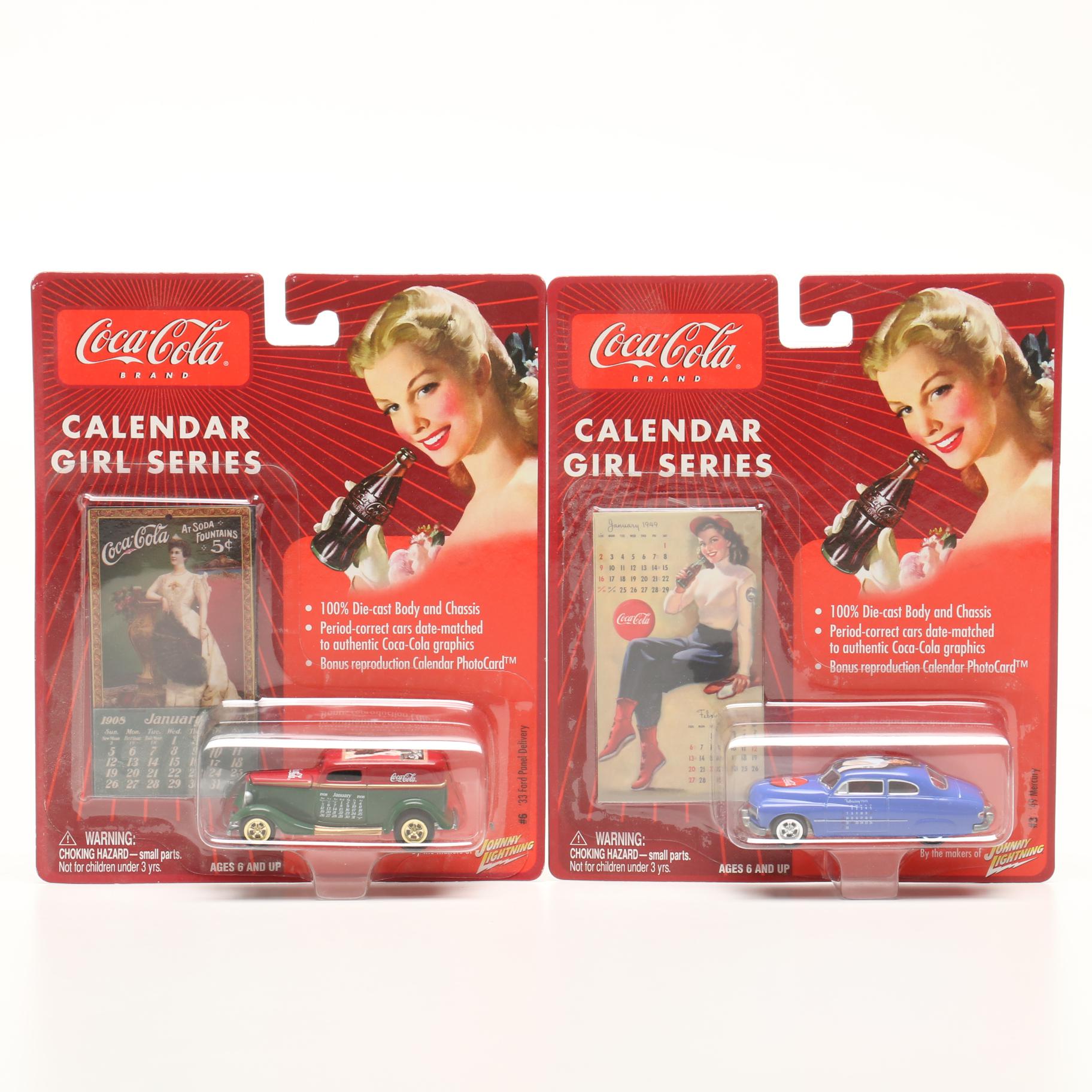 Coca-Cola "Calendar Girl Series" Die-Cast Collector Cars