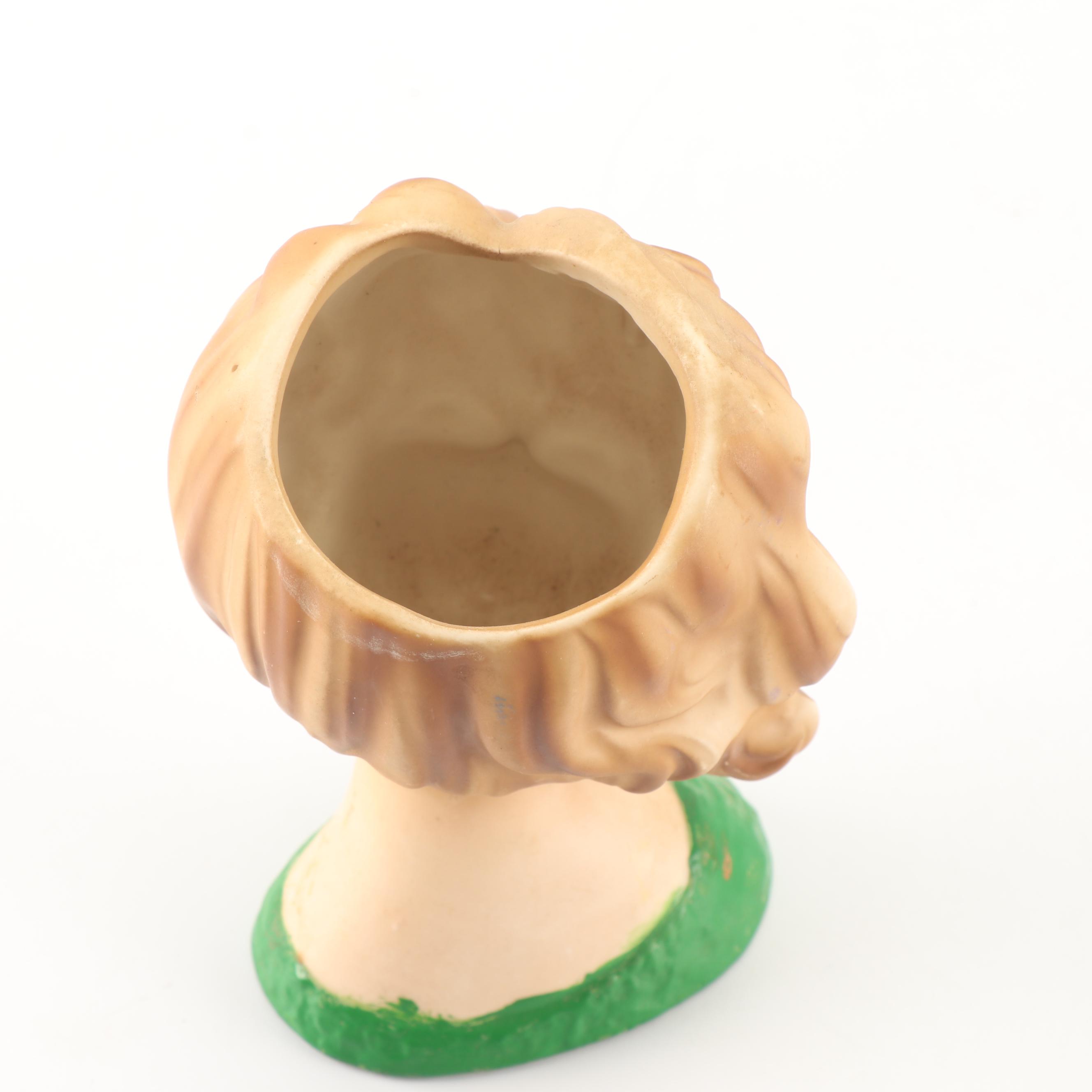 1960's Inarco Porcelain Lady Head Vase