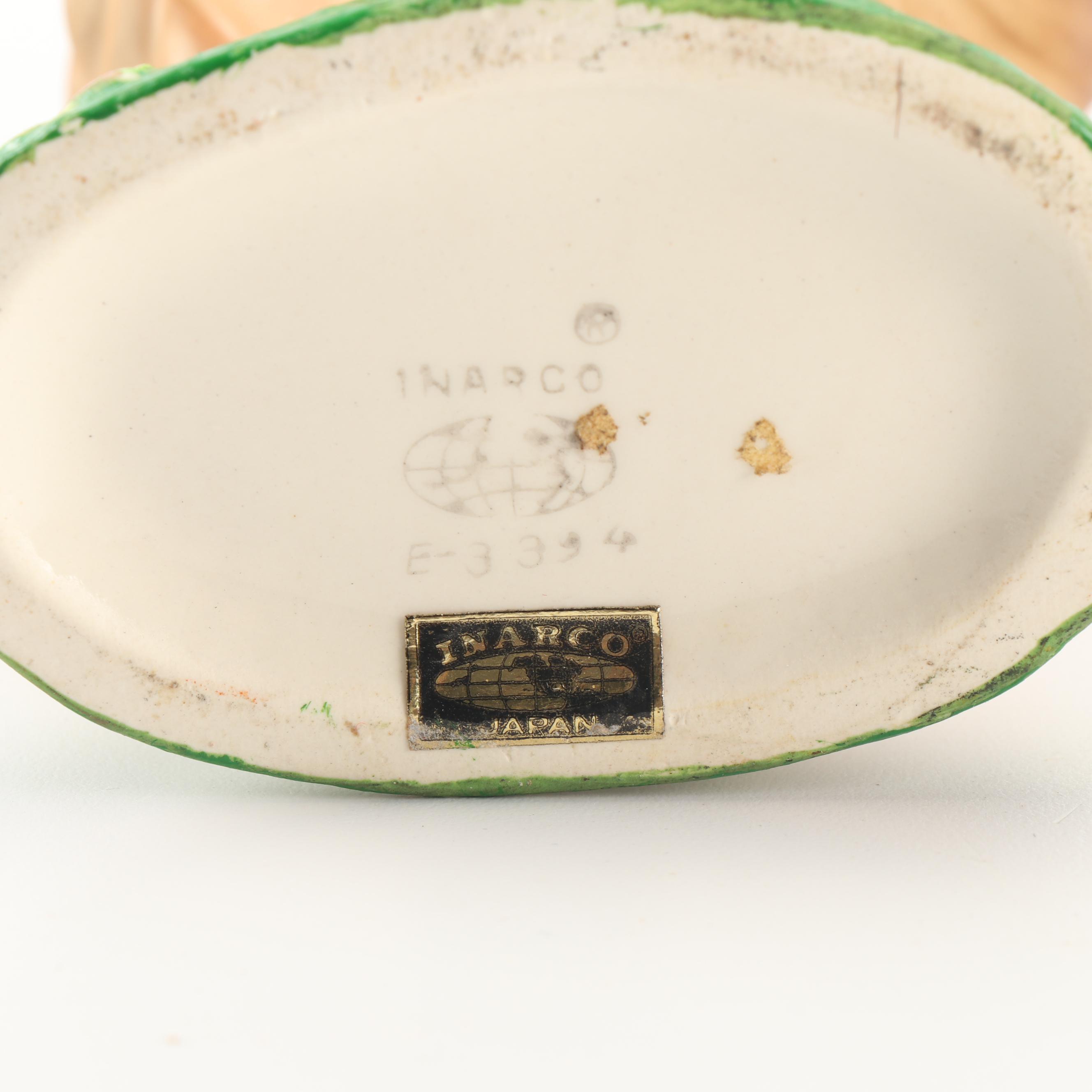 1960's Inarco Porcelain Lady Head Vase