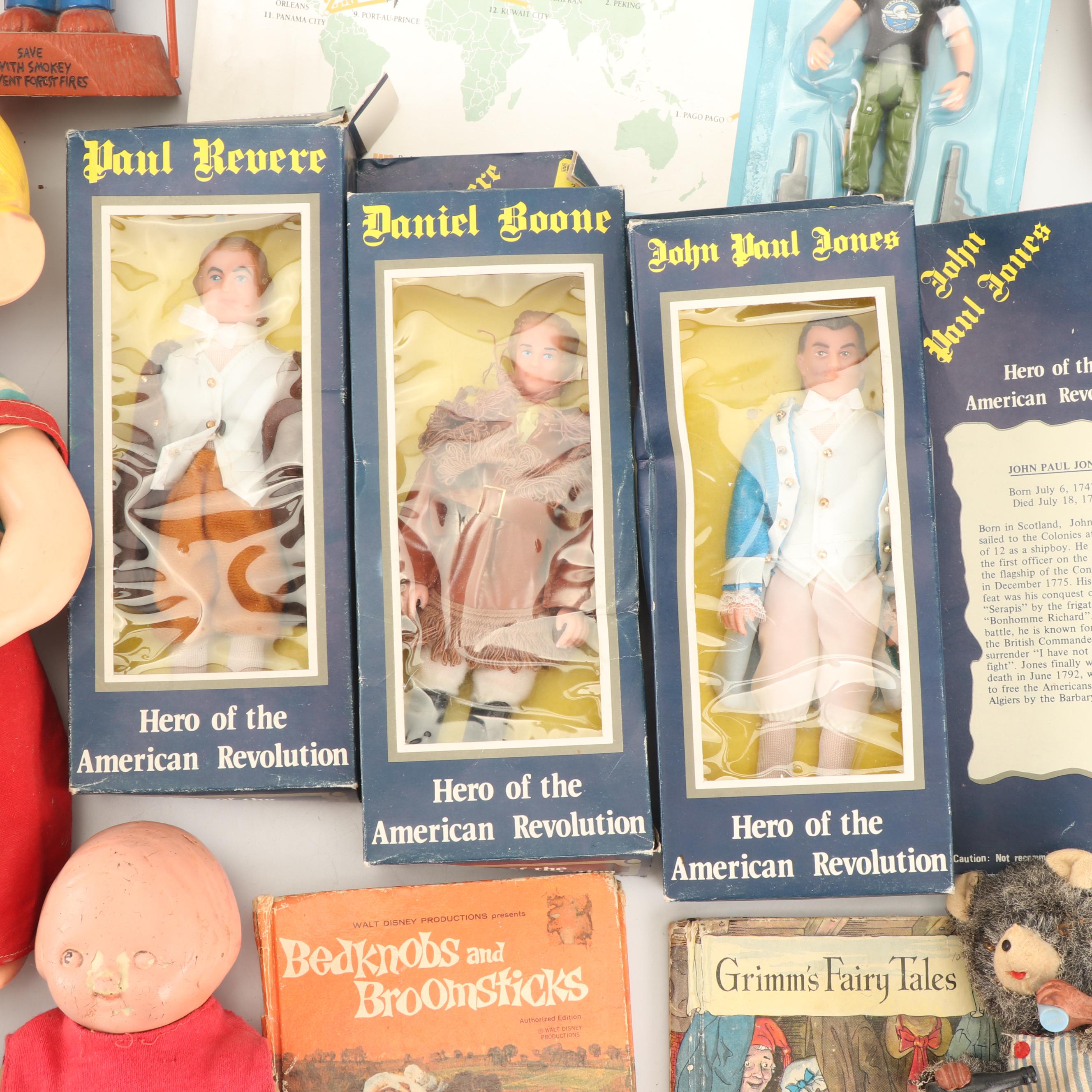 1965 James Bond Action Figure and Other Vintage Toys and Books