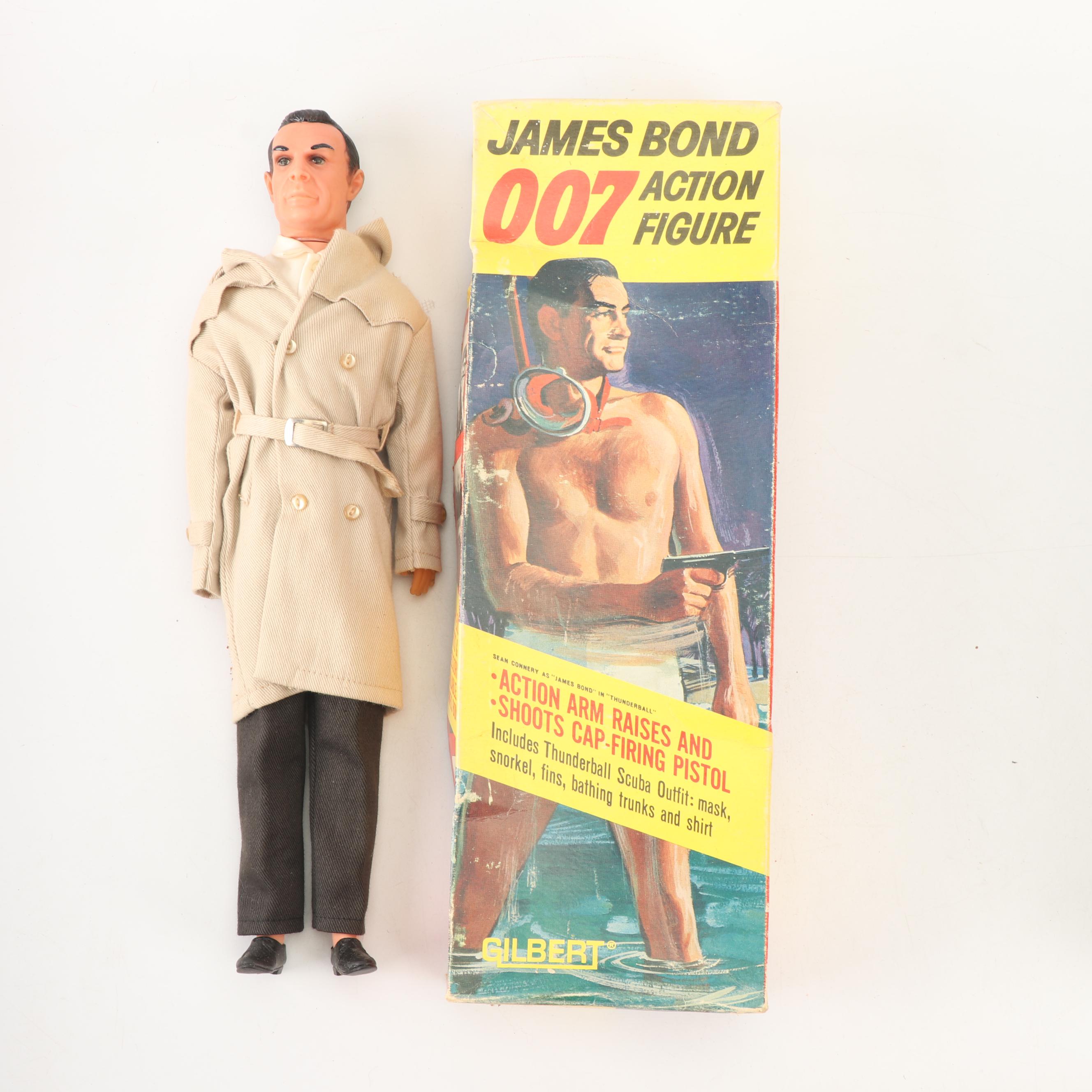 1965 James Bond Action Figure and Other Vintage Toys and Books