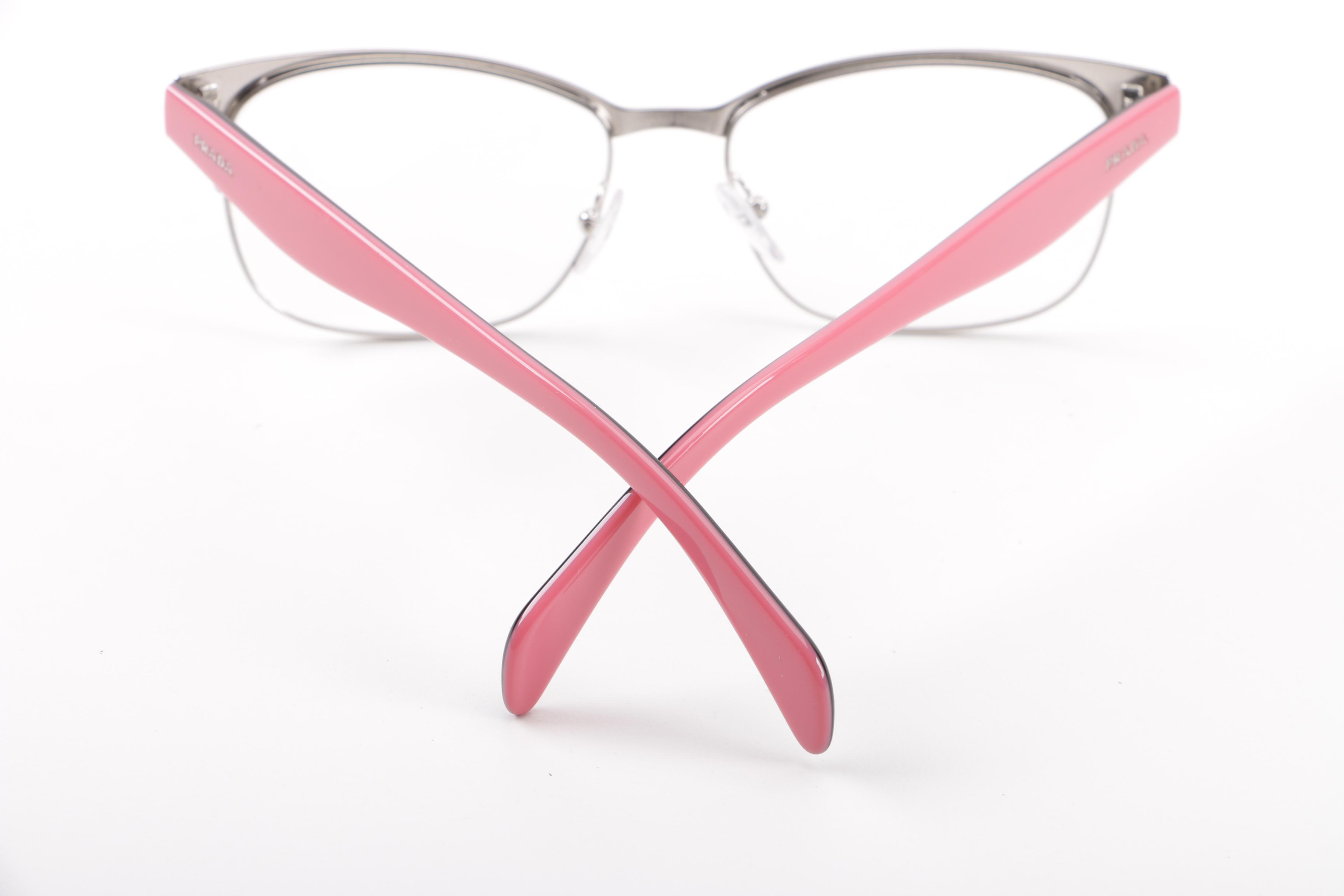 Prada Browline and Journal Wire-Rimmed Eyeglass Frames
