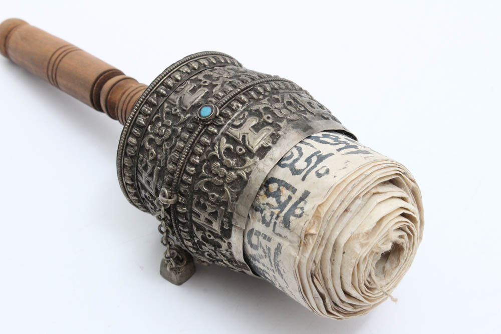 Tibetan Buddhist Mani Hand Prayer Wheel