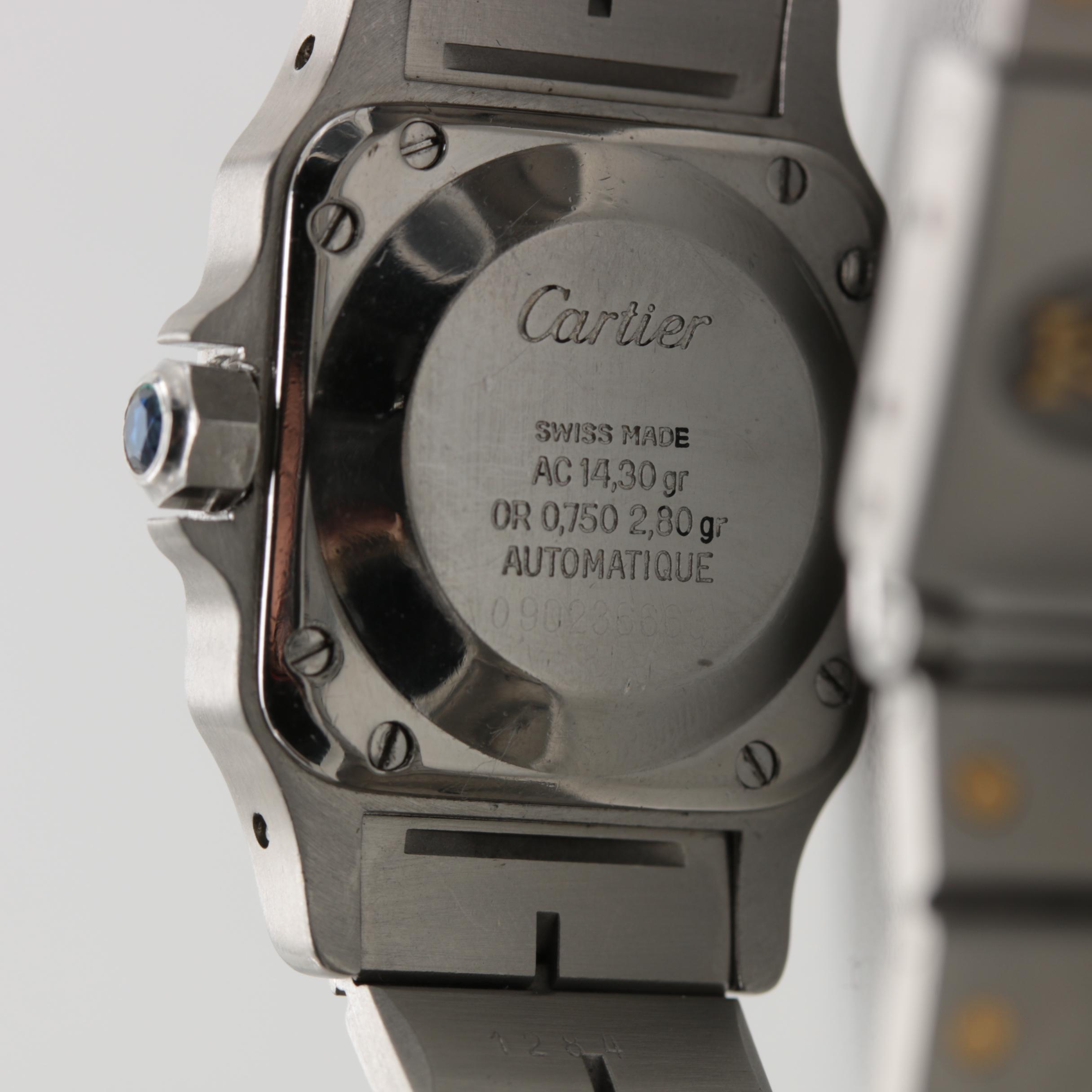 Cartier Santos Galbee Stainless Steel and 18K Yellow Gold Watch