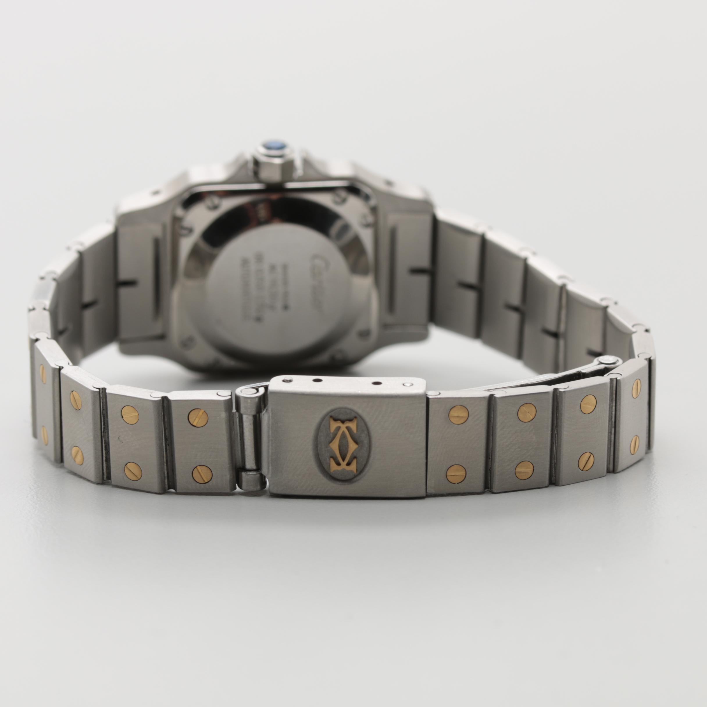 Cartier Santos Galbee Stainless Steel and 18K Yellow Gold Watch