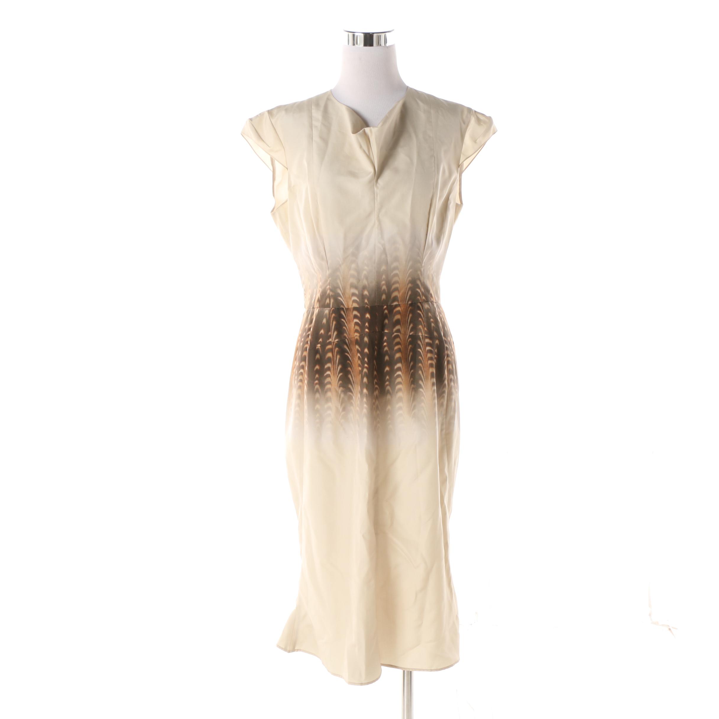 Women's Vintage Yves Saint Laurent Silk Flare Skirt Midi Dress