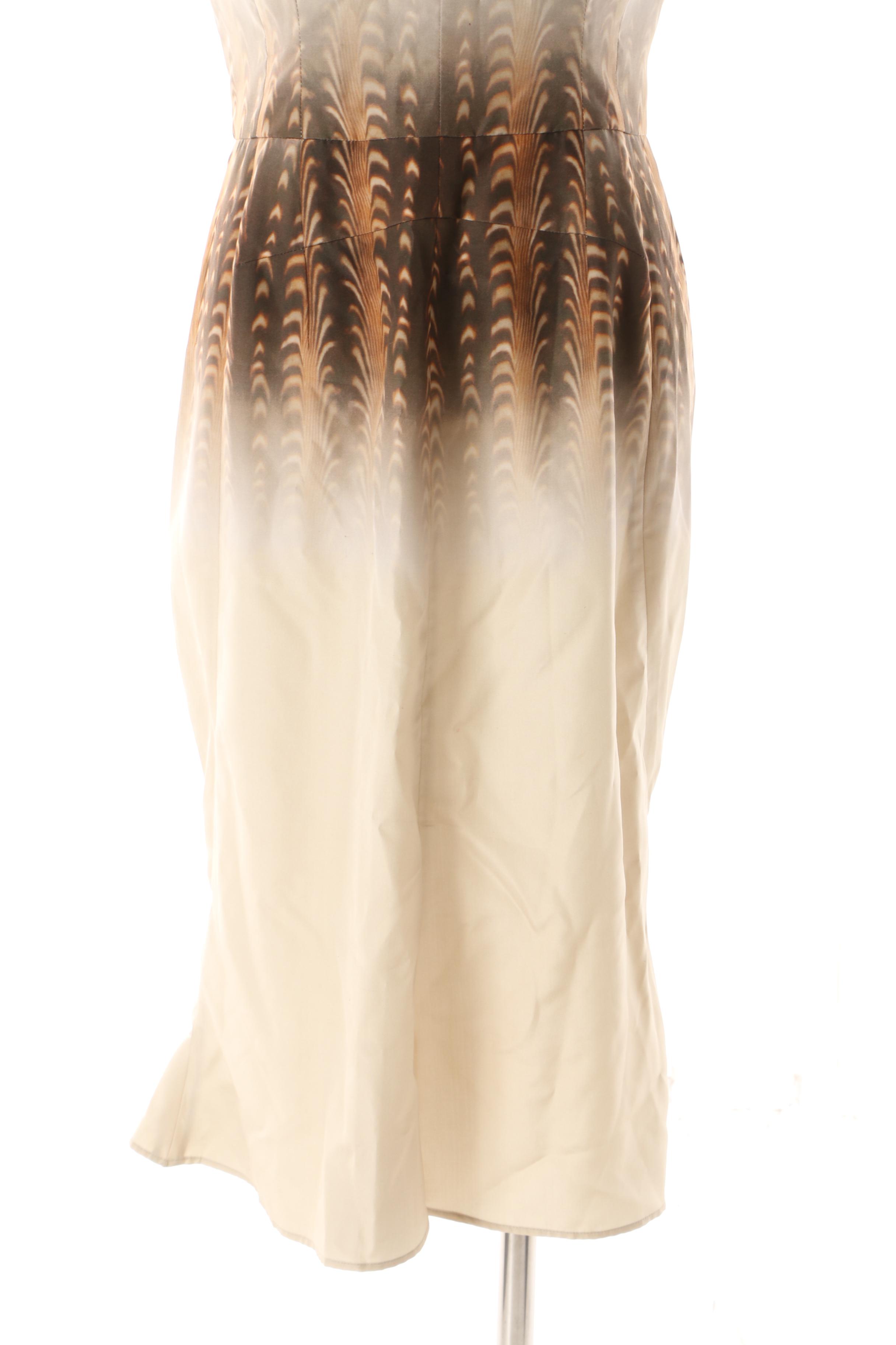 Women's Vintage Yves Saint Laurent Silk Flare Skirt Midi Dress