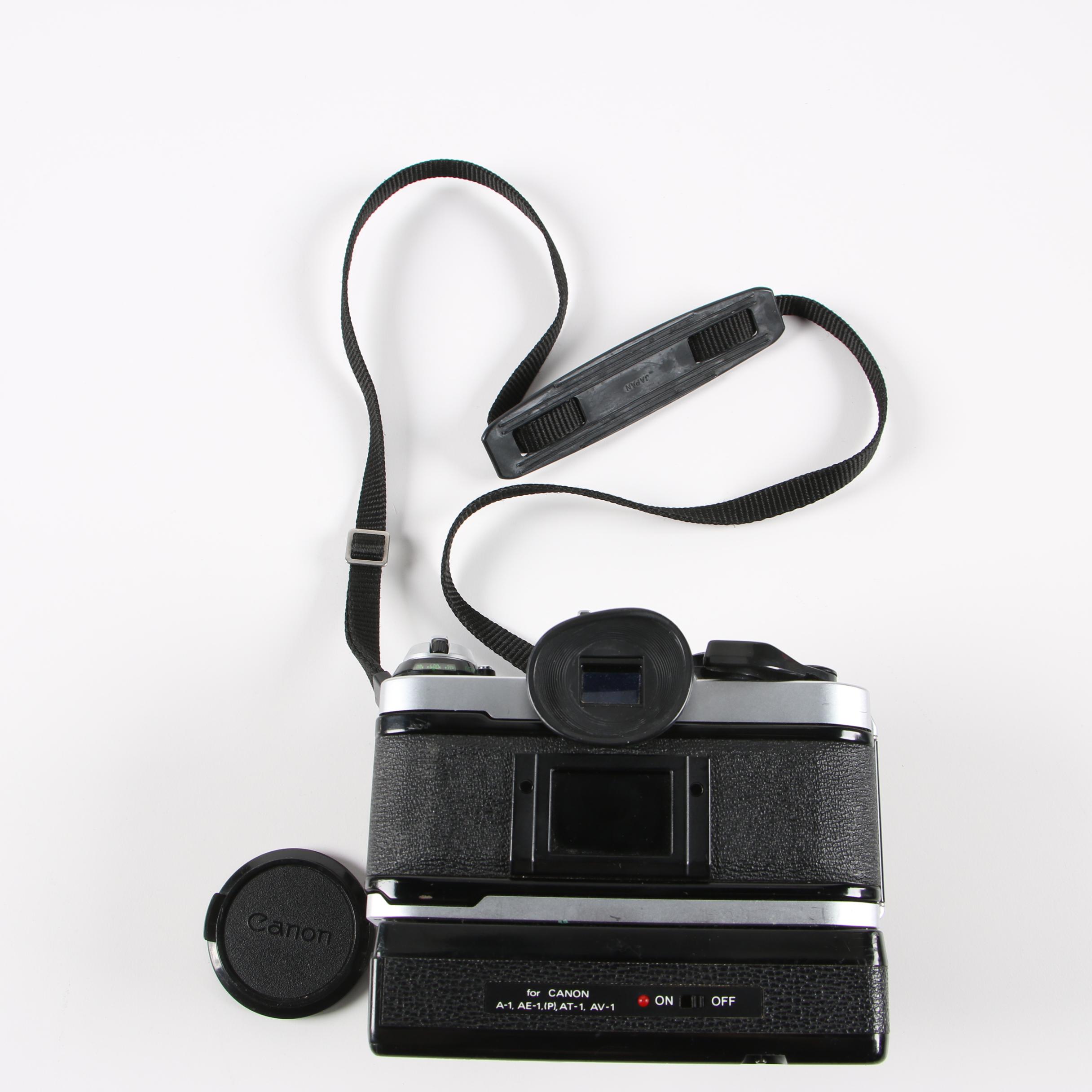 Canon AE-1 SLR Camera with Accessories, 1976-1984