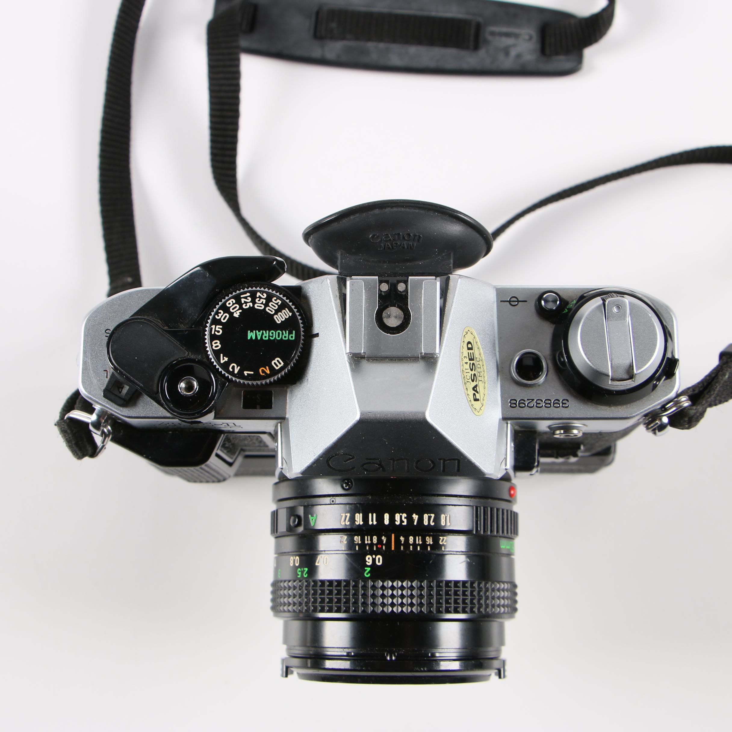 Canon AE-1 SLR Camera with Accessories, 1976-1984