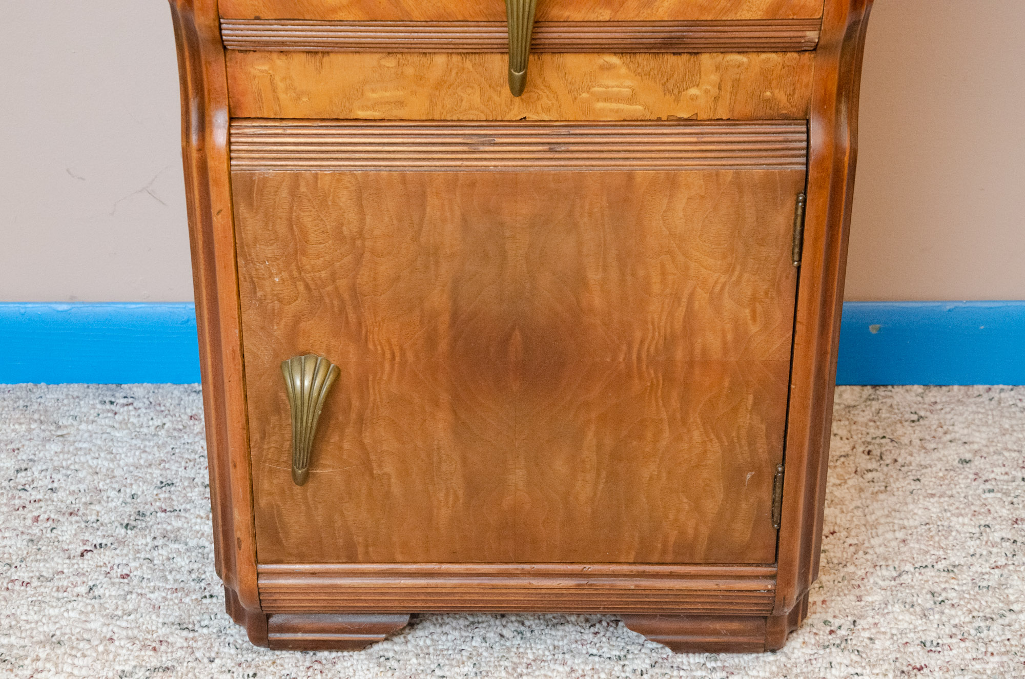 1940s Art Deco Style Waterfall Nightstand