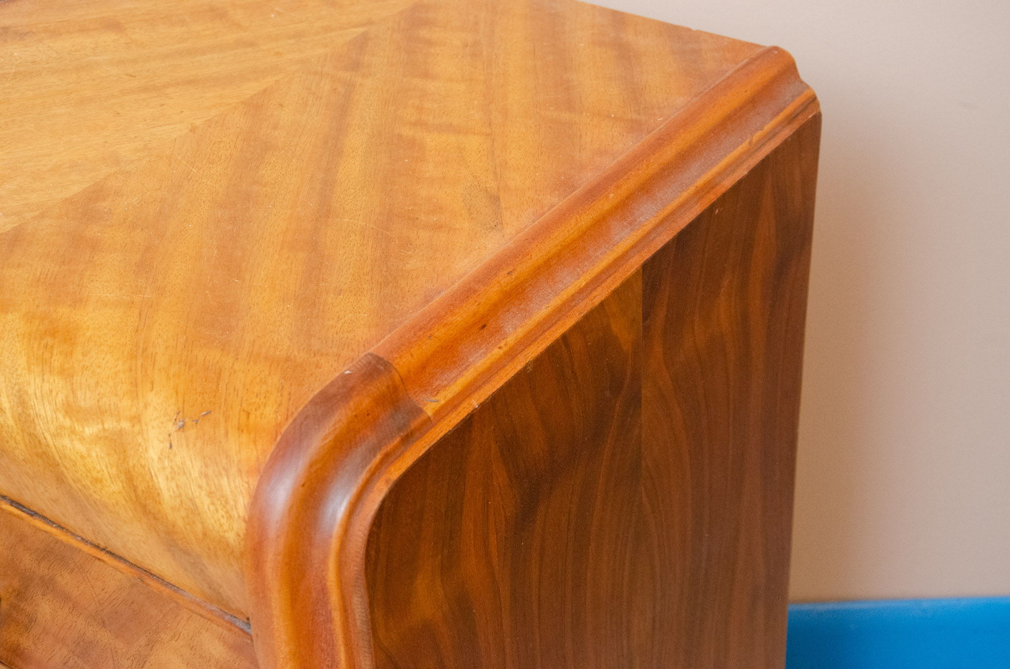 1940s Art Deco Style Waterfall Nightstand