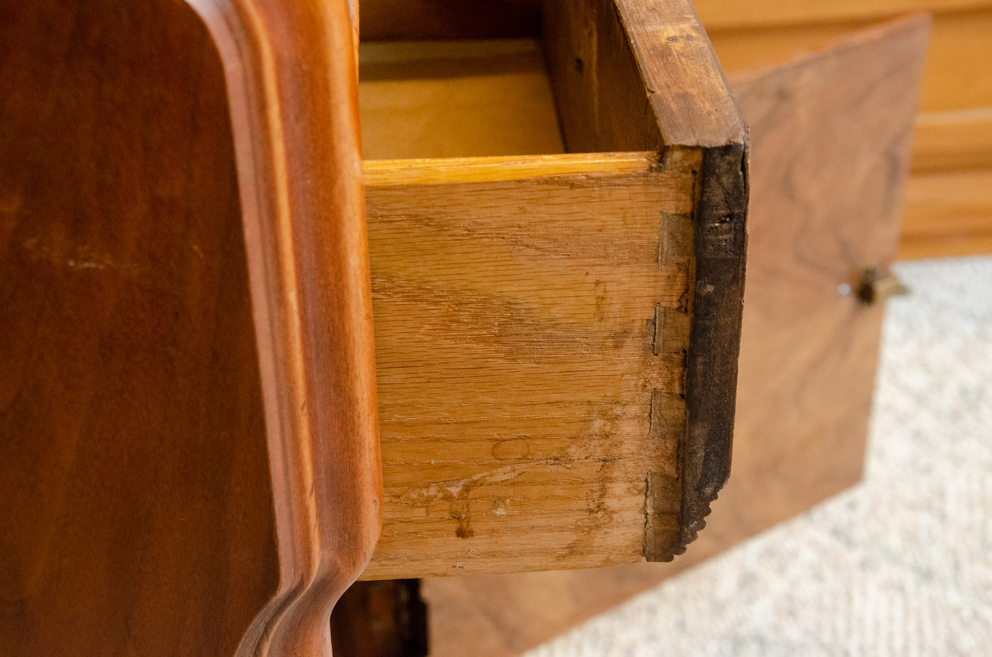 1940s Art Deco Style Waterfall Nightstand