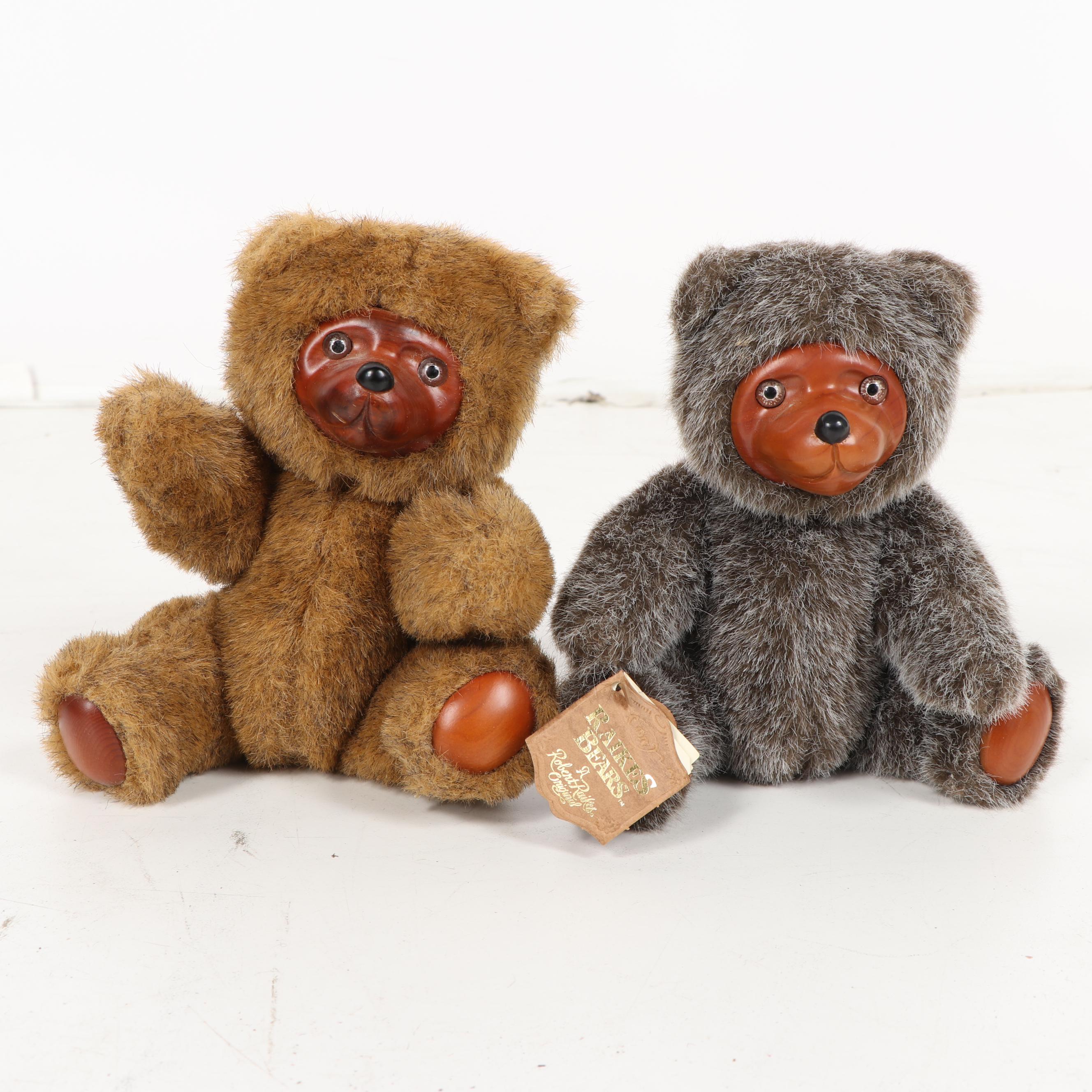 Applause "Raikes Bears" Wooden Teddies, 1980s