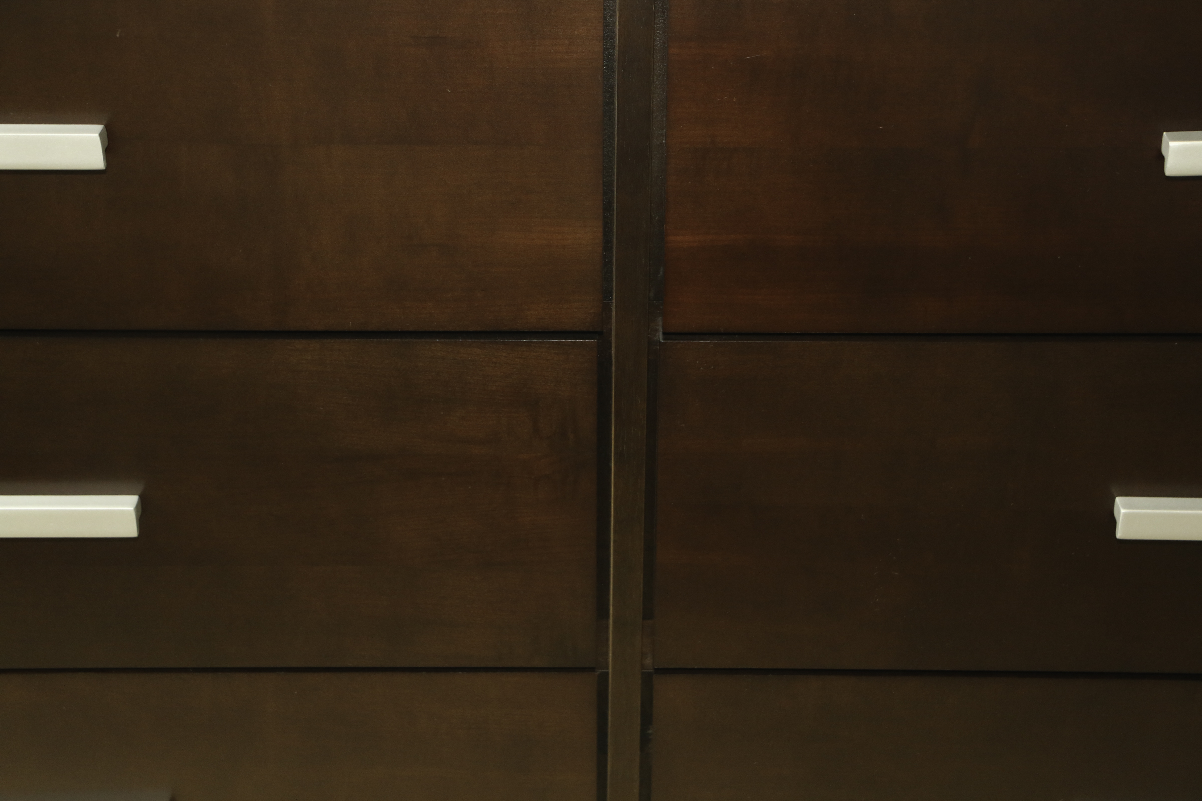 Contemporary Wood Six-Drawer Dresser