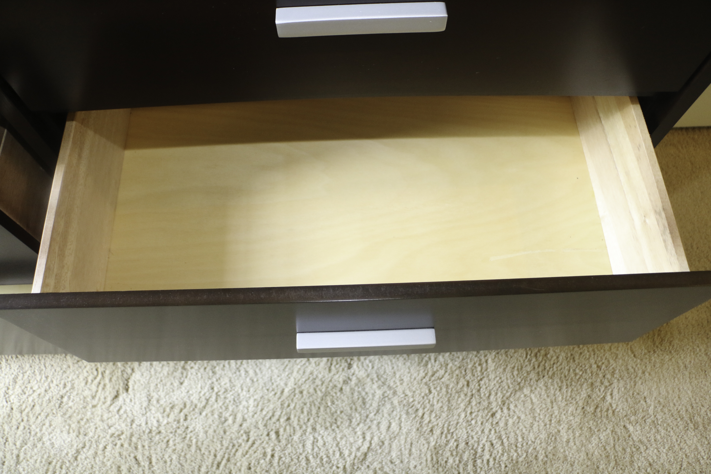 Contemporary Wood Six-Drawer Dresser