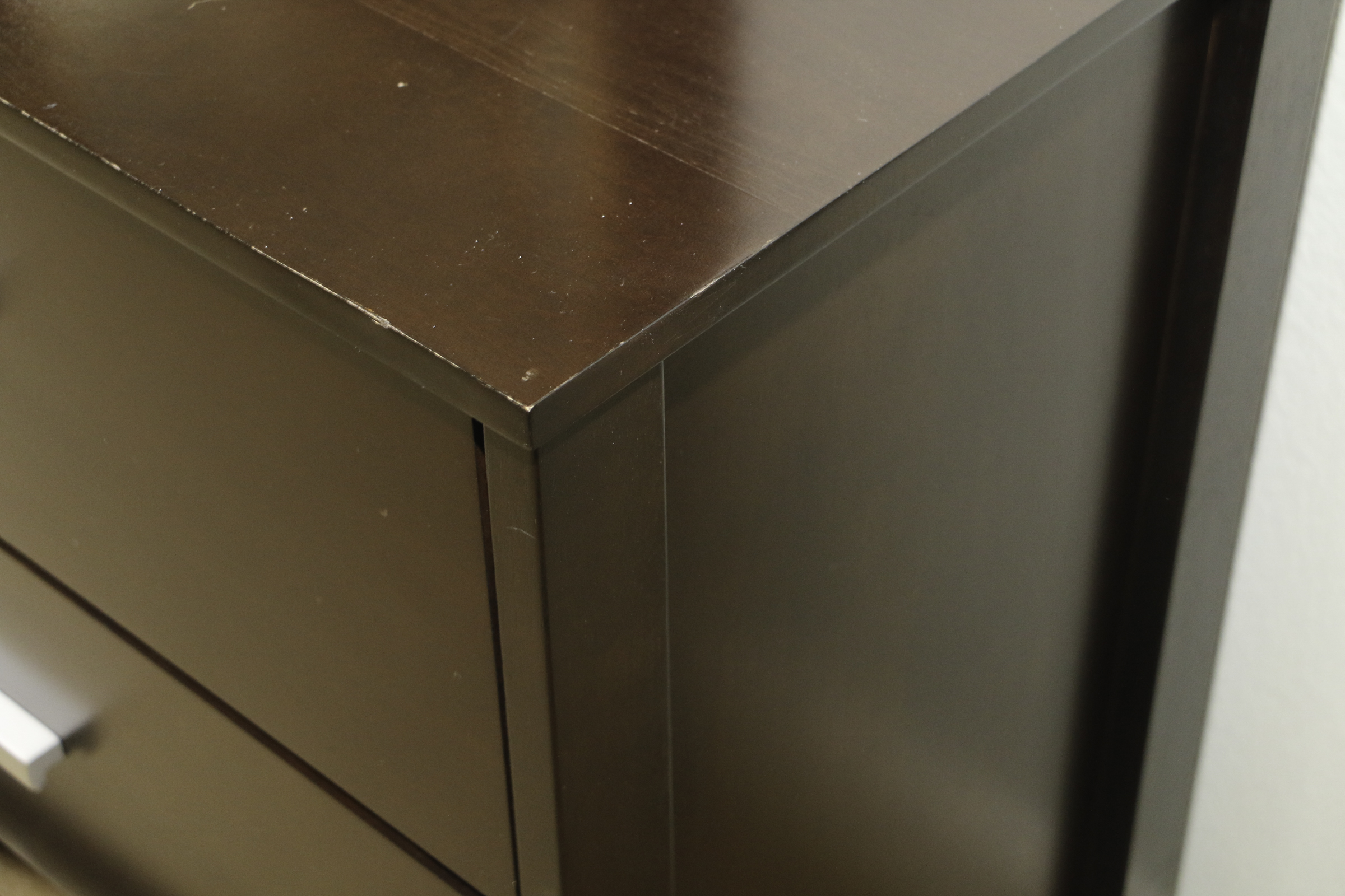 Contemporary Wood Six-Drawer Dresser