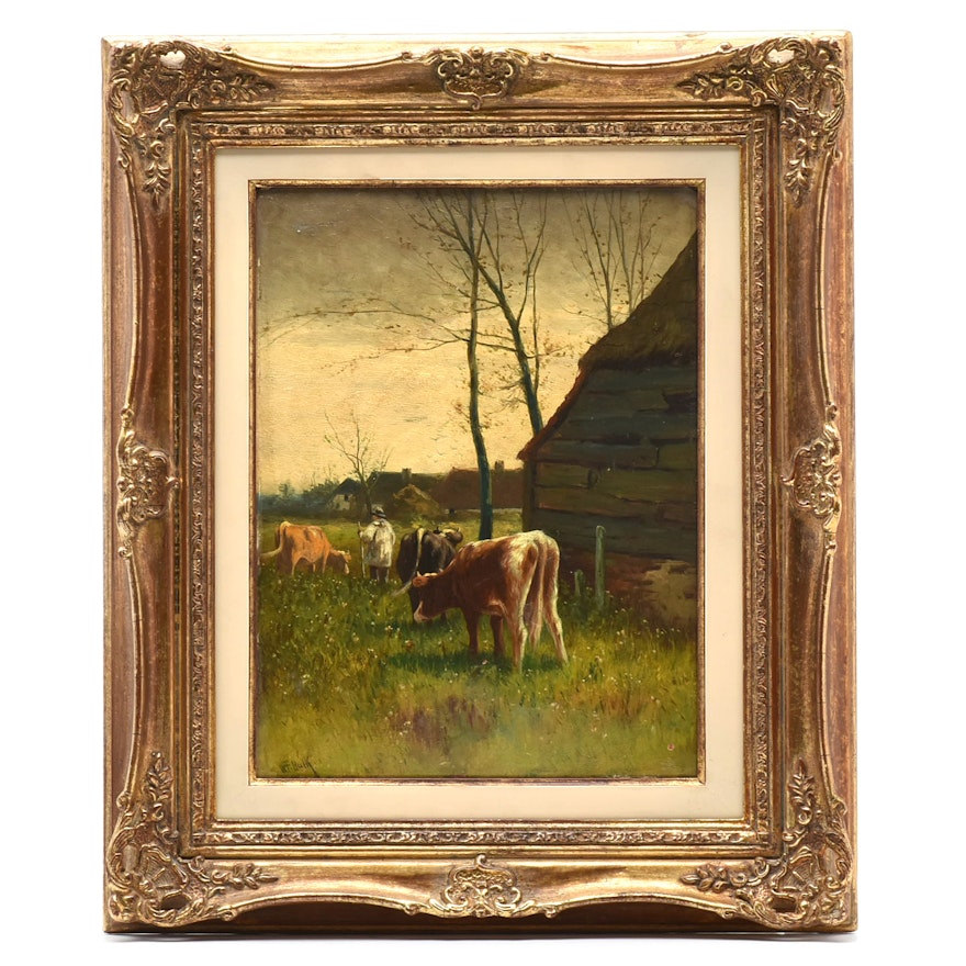 William Frederick Hulk Late 19th Century Oil Painting