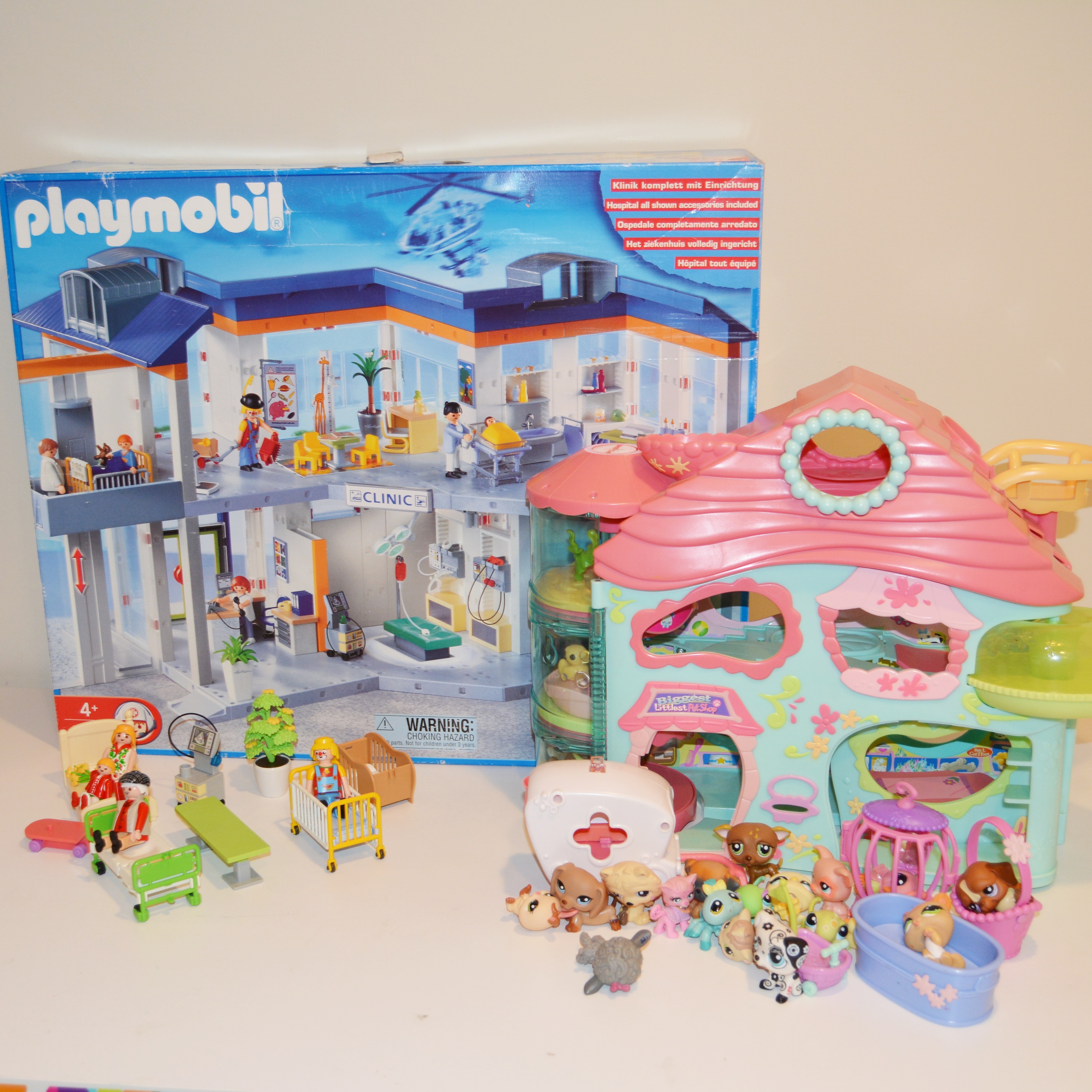 Playmobil Clinic #4404, Hasbro Littlest Pet Shop and Accessories