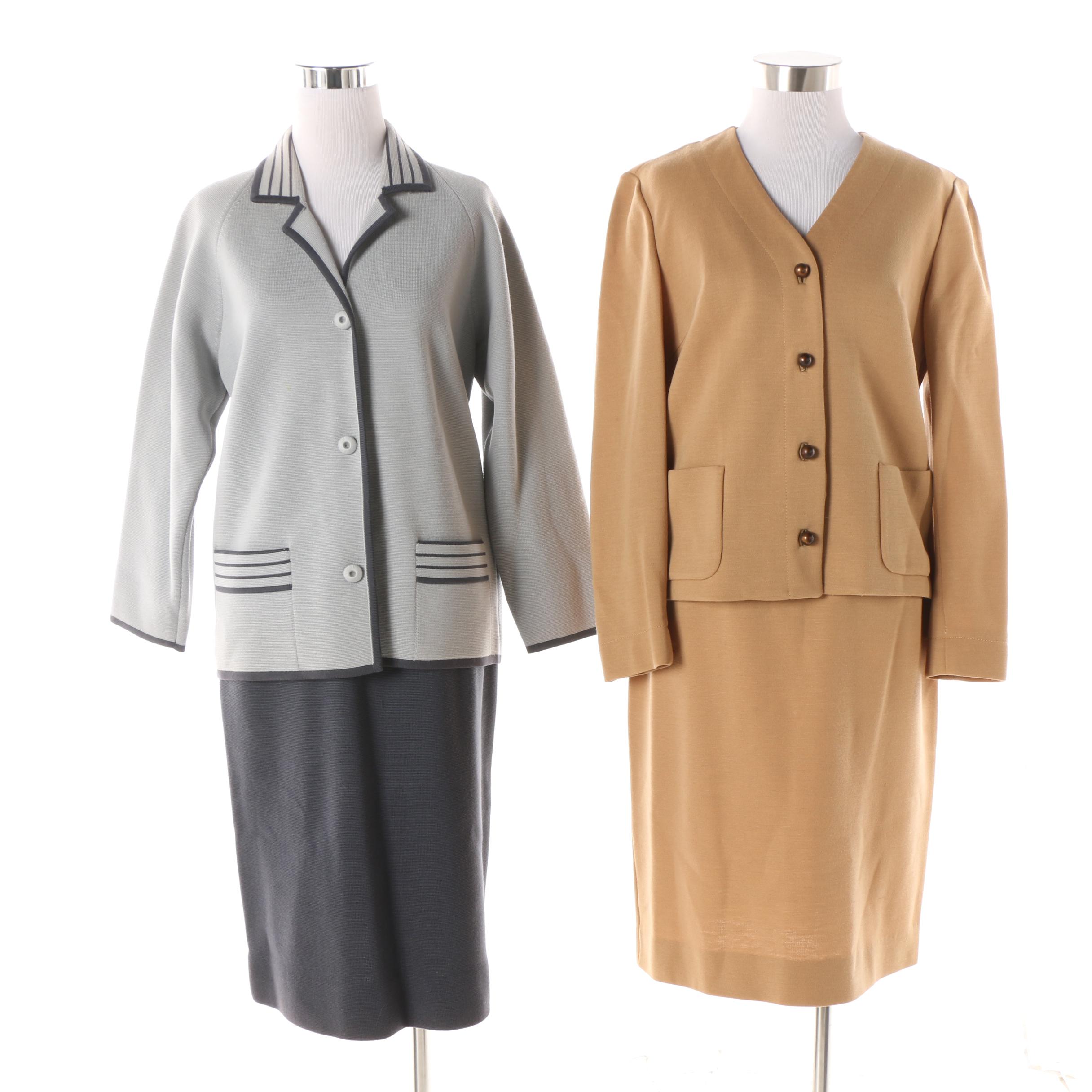 1960s Vintage Knit Skirt Suits Including Italian Wool