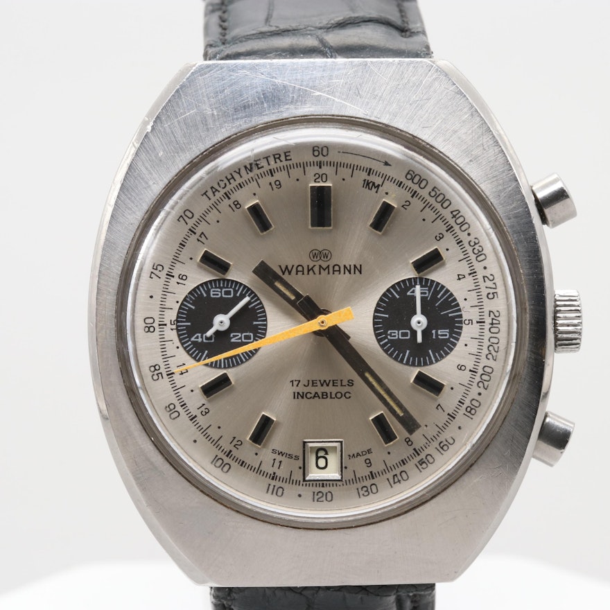 Vintage Wakmann Datora Chronograph Wristwatch