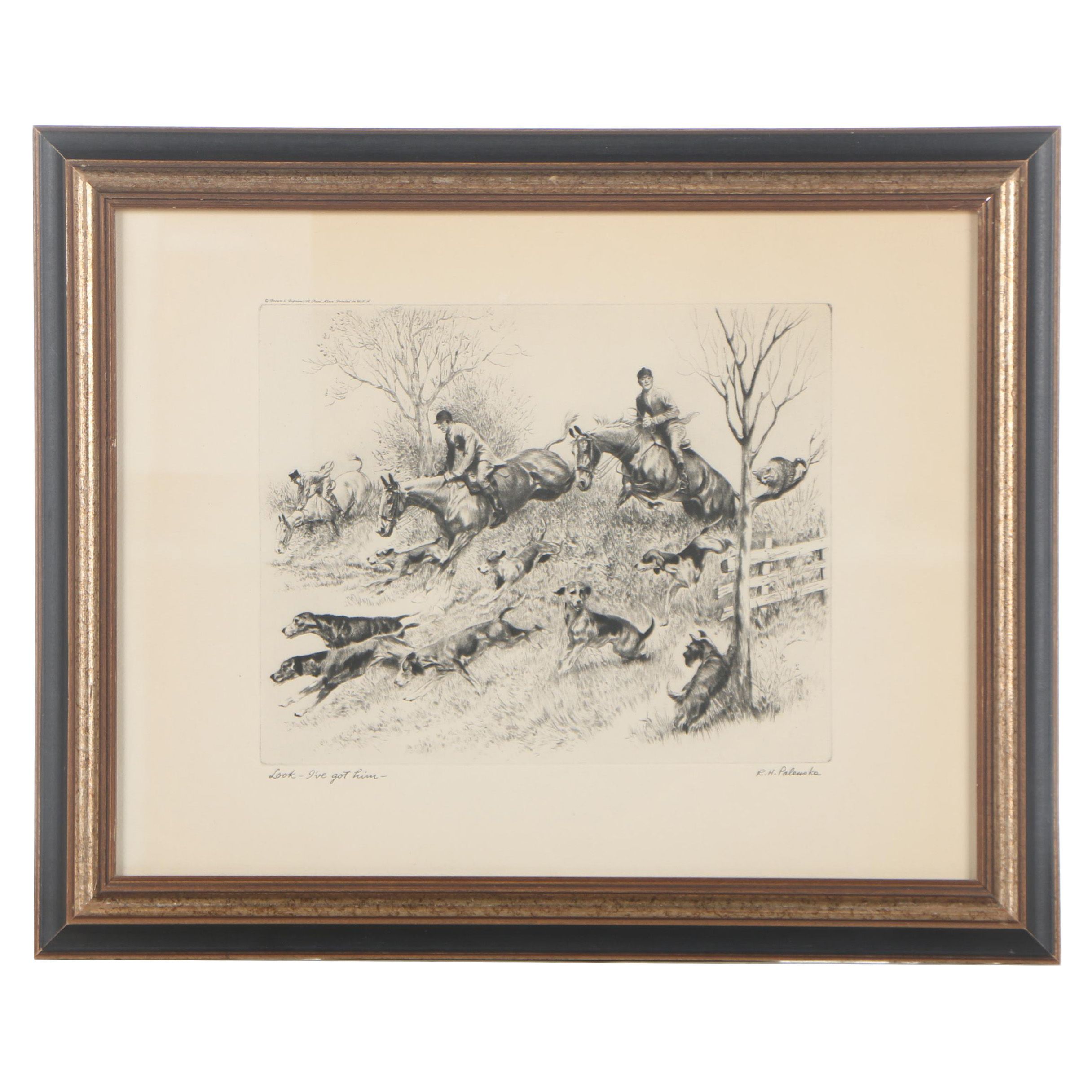 Rotogravure after R.H. Palenske "Look - I've Got Him"