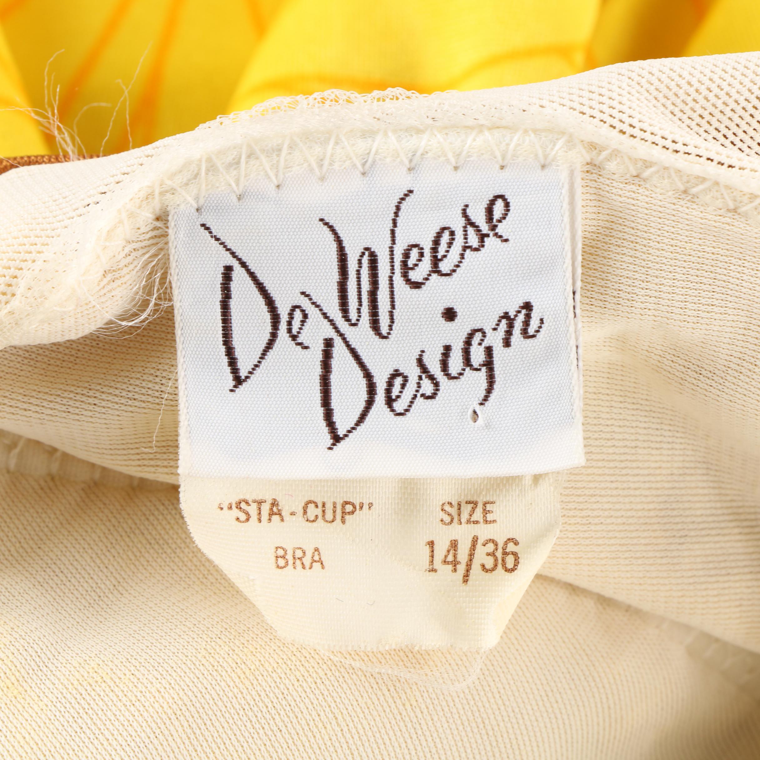 1970s Vintage DeWeese Design Daisy Swimsuit Coverup Halter Maxi Dress