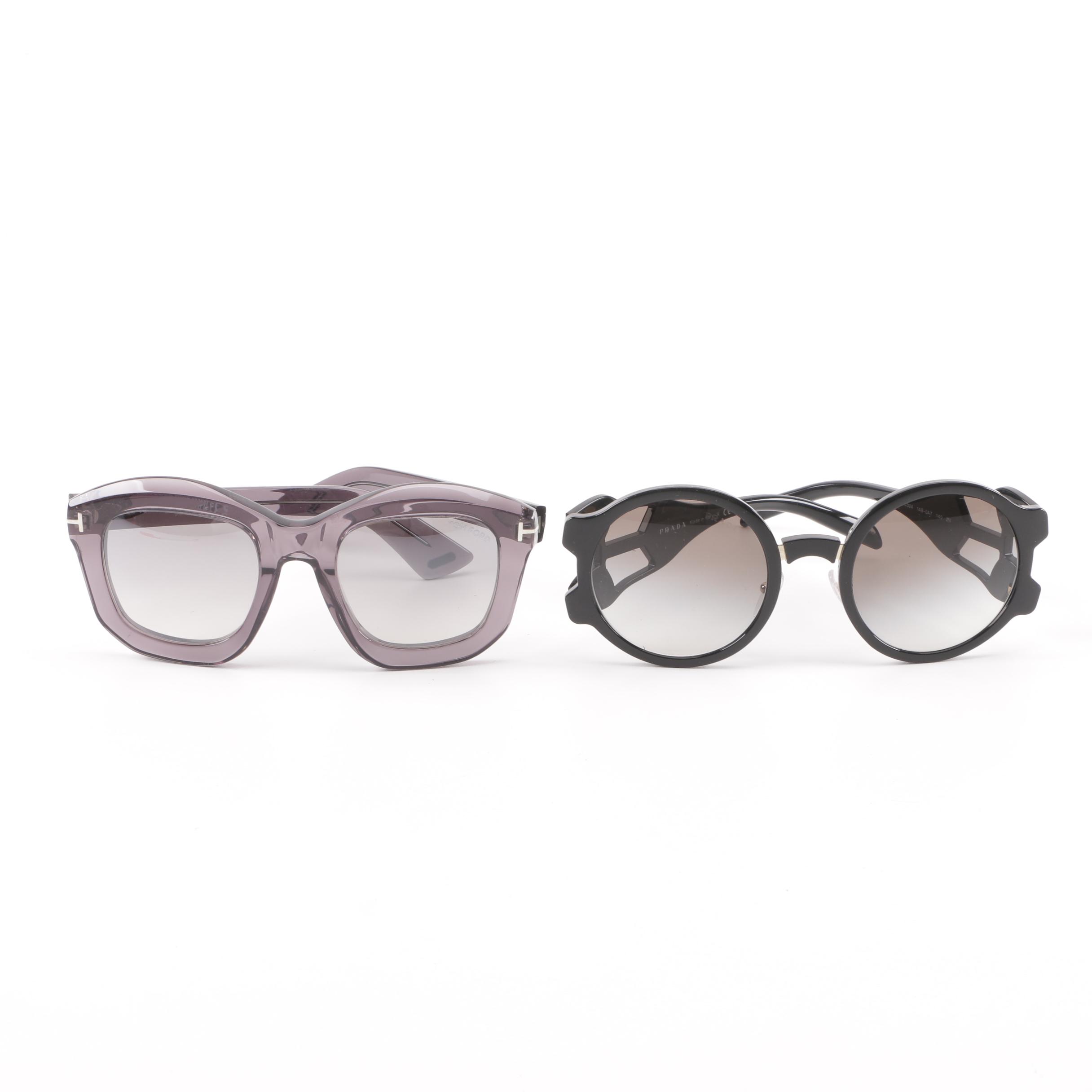 Prada SPR 13U and Tom Ford Julia-02 TF582 Sunglasses