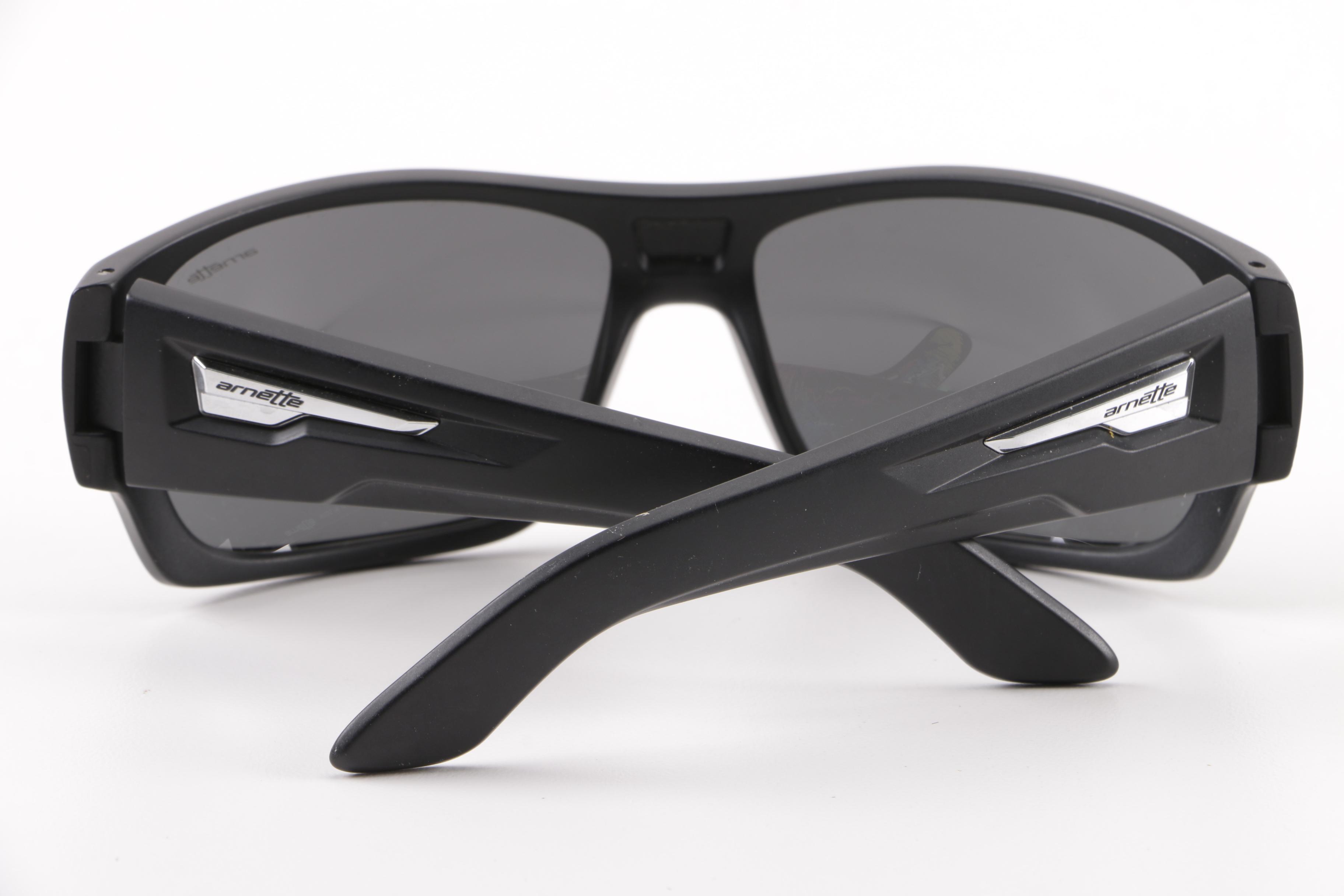 Oakley Polarized and Arnette Darelict Black Framed Wrap Sunglasses