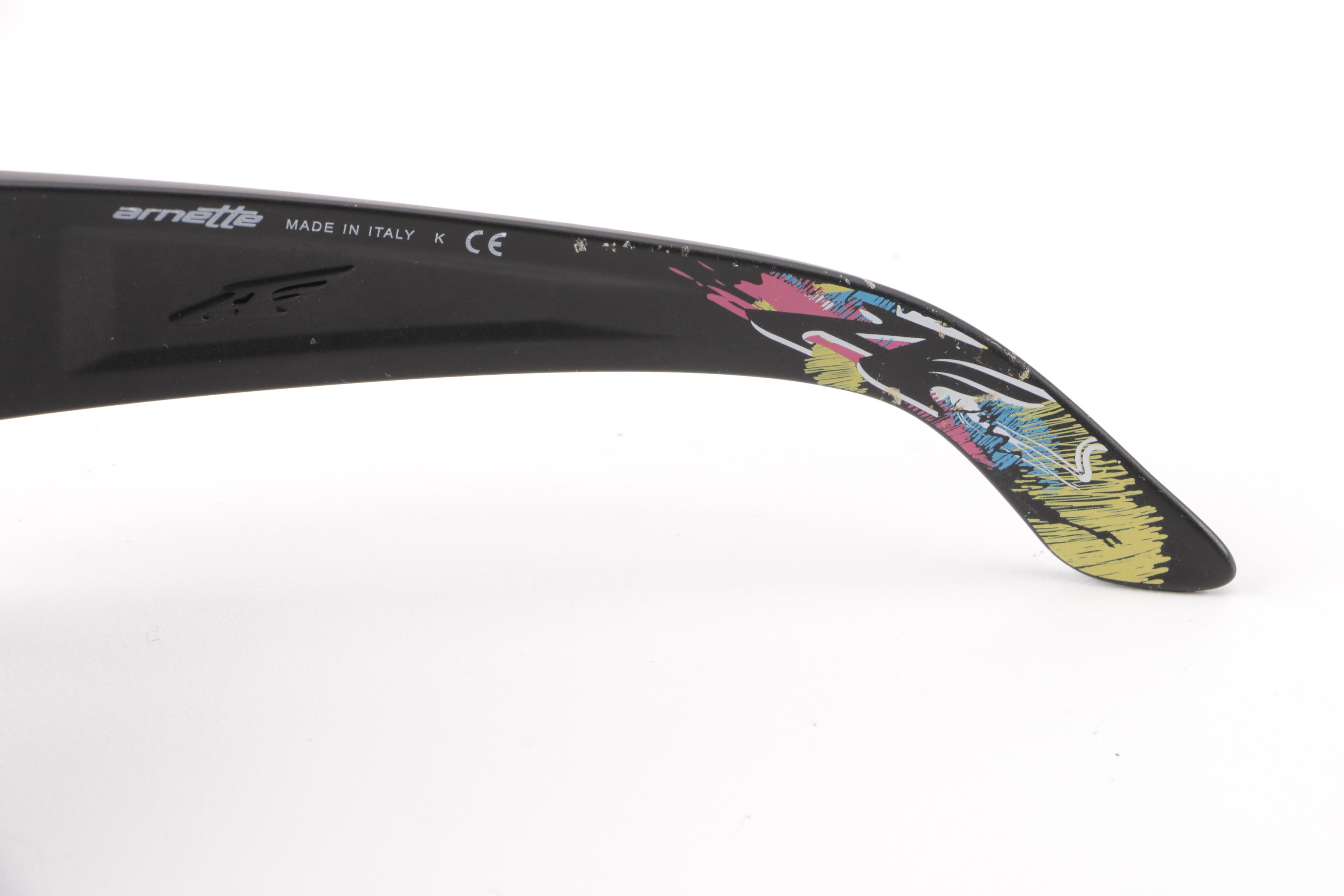 Oakley Polarized and Arnette Darelict Black Framed Wrap Sunglasses