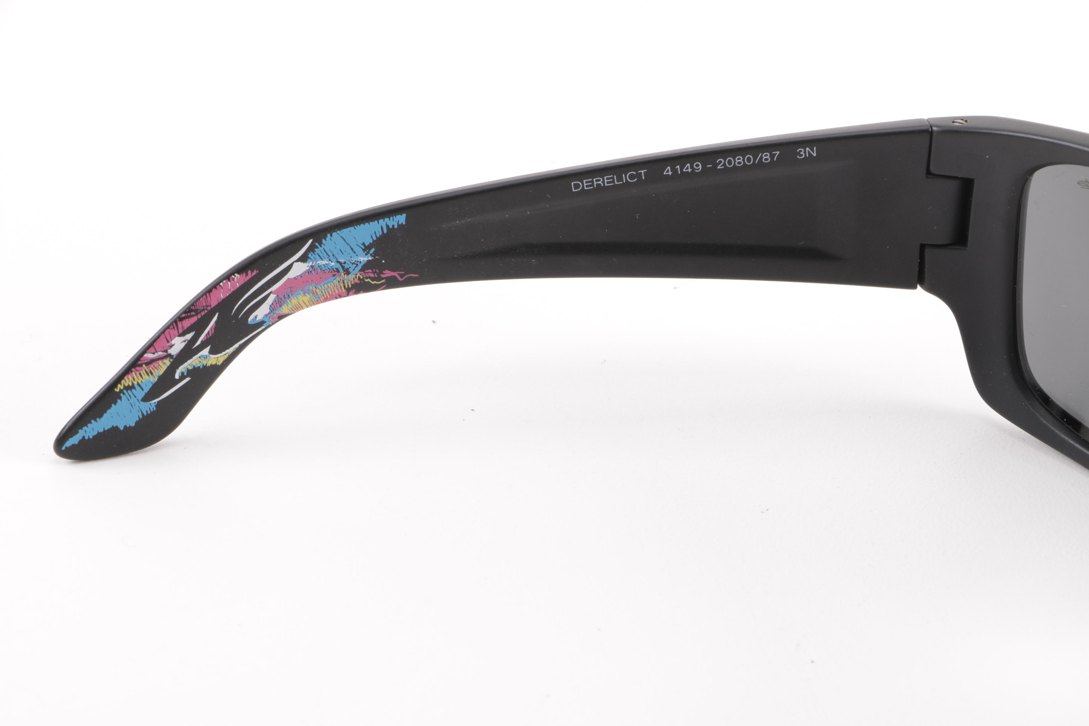 Oakley Polarized and Arnette Darelict Black Framed Wrap Sunglasses