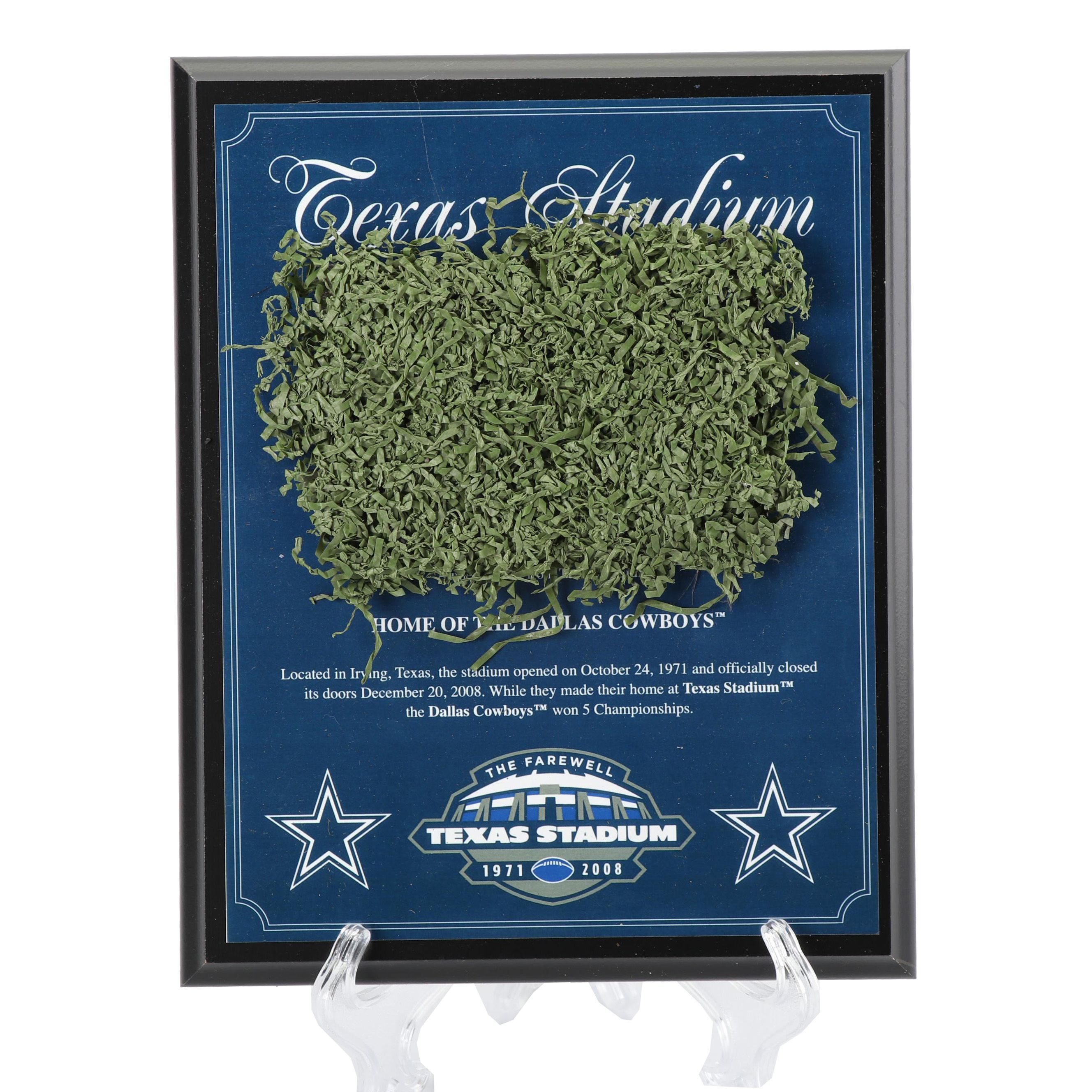 Dallas Cowboys "The Farewell to Texas Stadium" Plaque with Authentic Turf