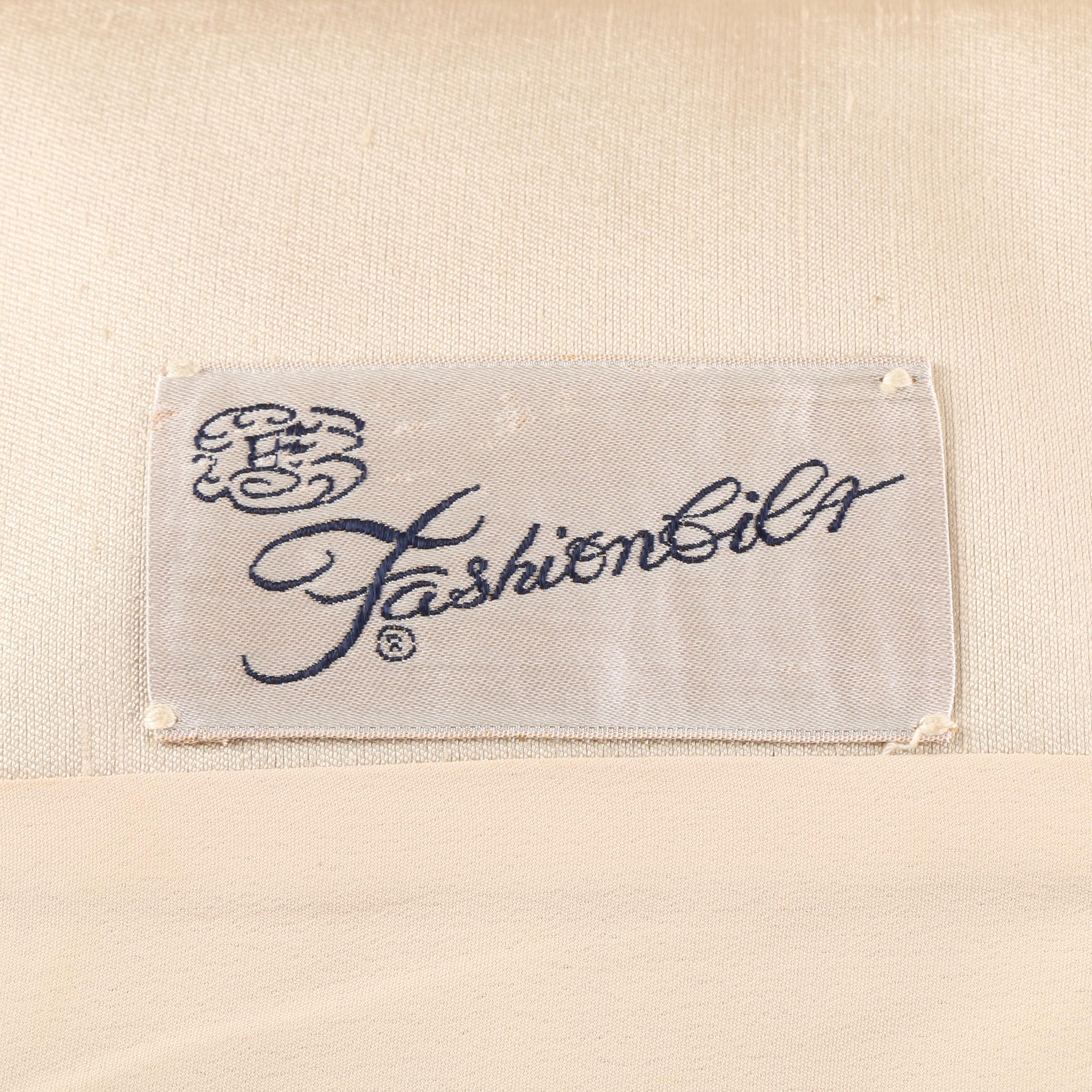 Late 1960s Fashionbilt Ivory Silk Shantung Skirt Suit with Hand-Beaded Top