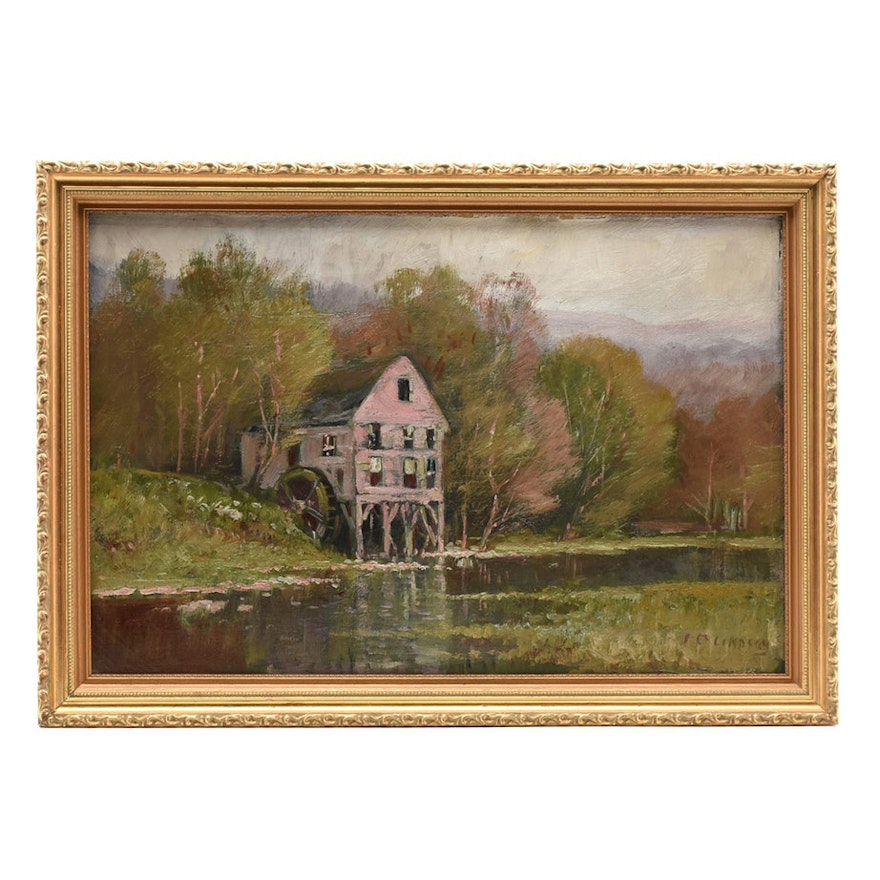 Thomas Corwin Lindsay Late 19th Century Oil Painting