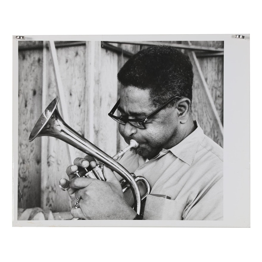 Jack Bradley Gelatin-Silver Photograph of Dizzy Gillespie