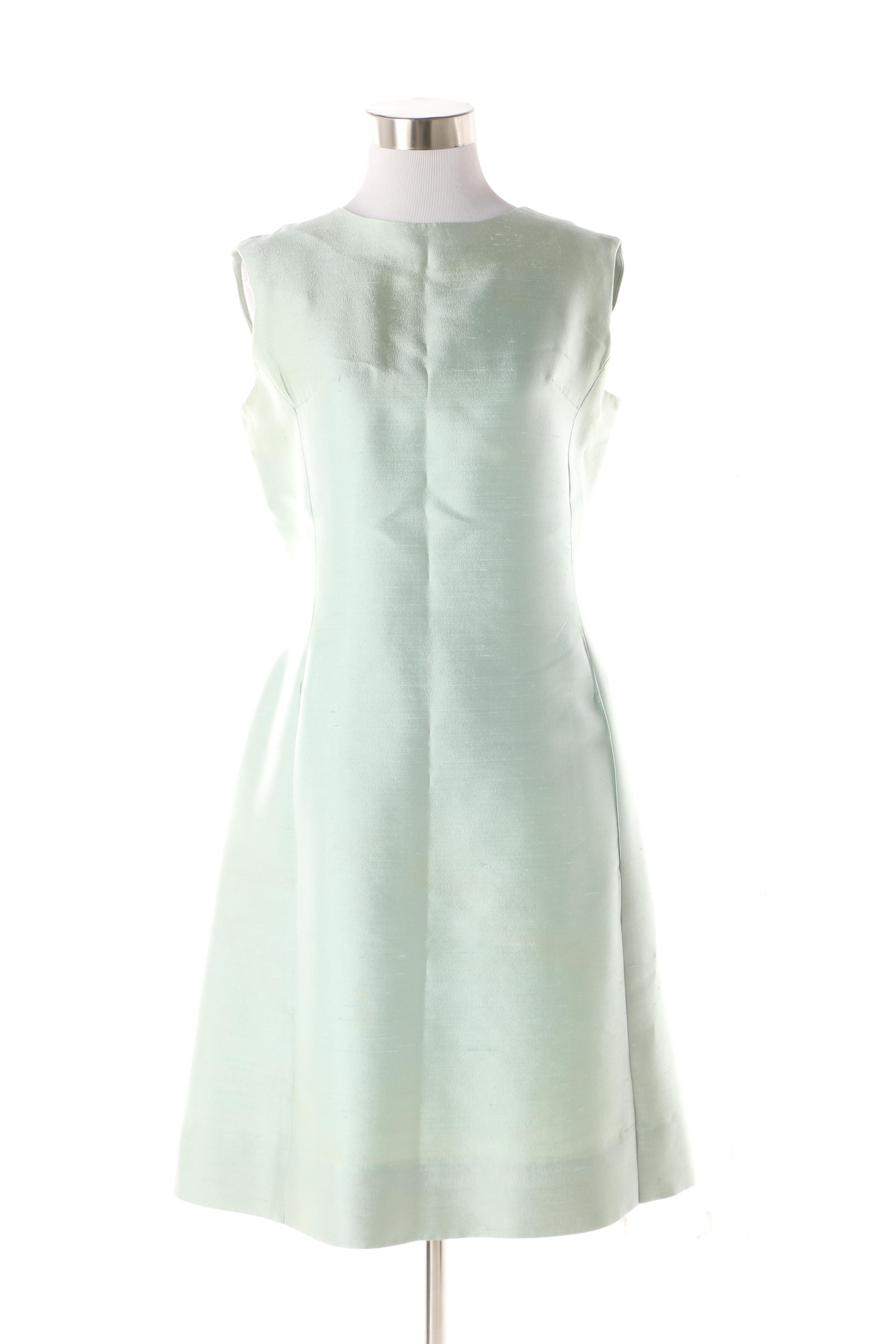 1940s Dynasty Dupioni Silk Dress, Jacket and Chinese Frog Button Brocade Maxi