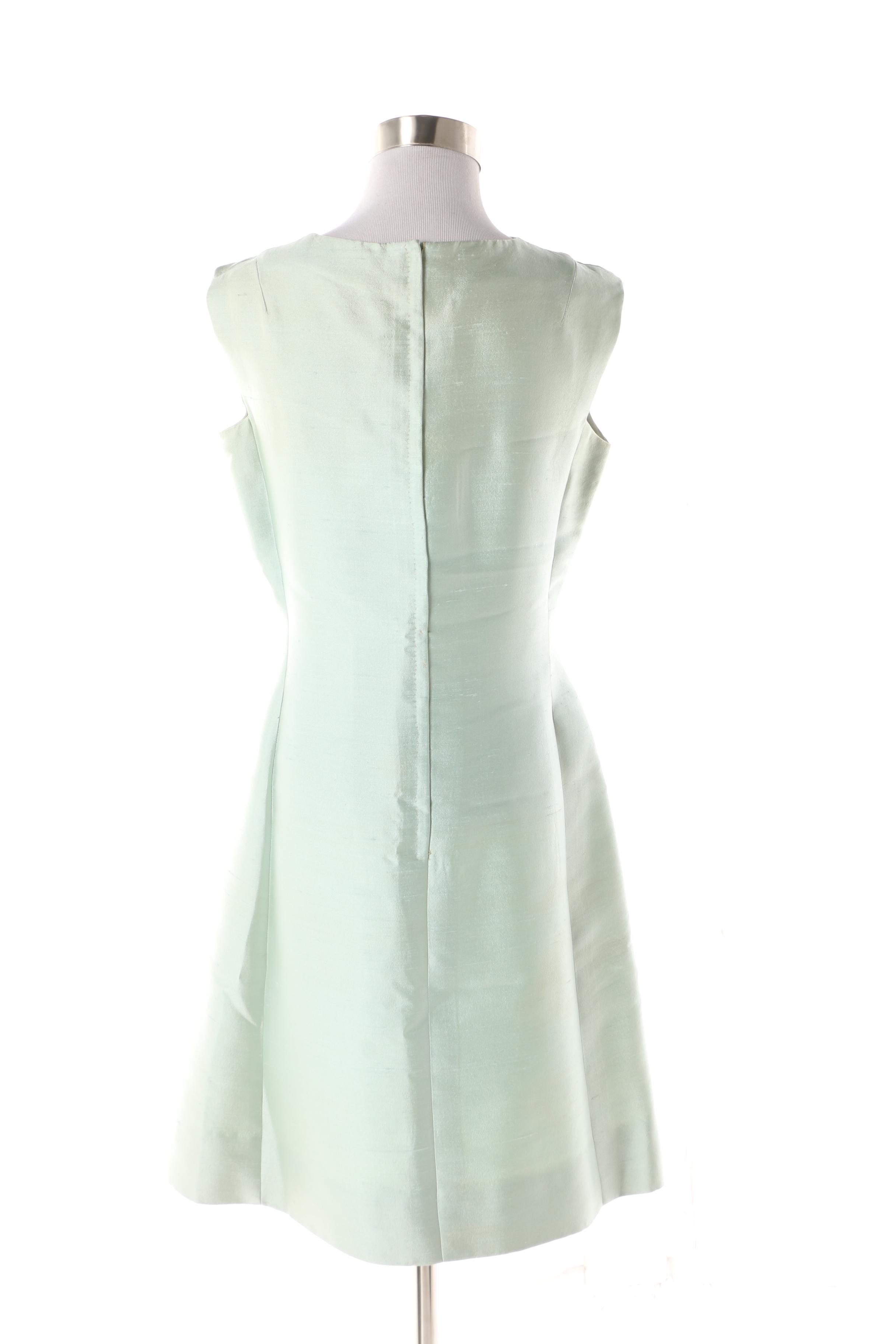 1940s Dynasty Dupioni Silk Dress, Jacket and Chinese Frog Button Brocade Maxi