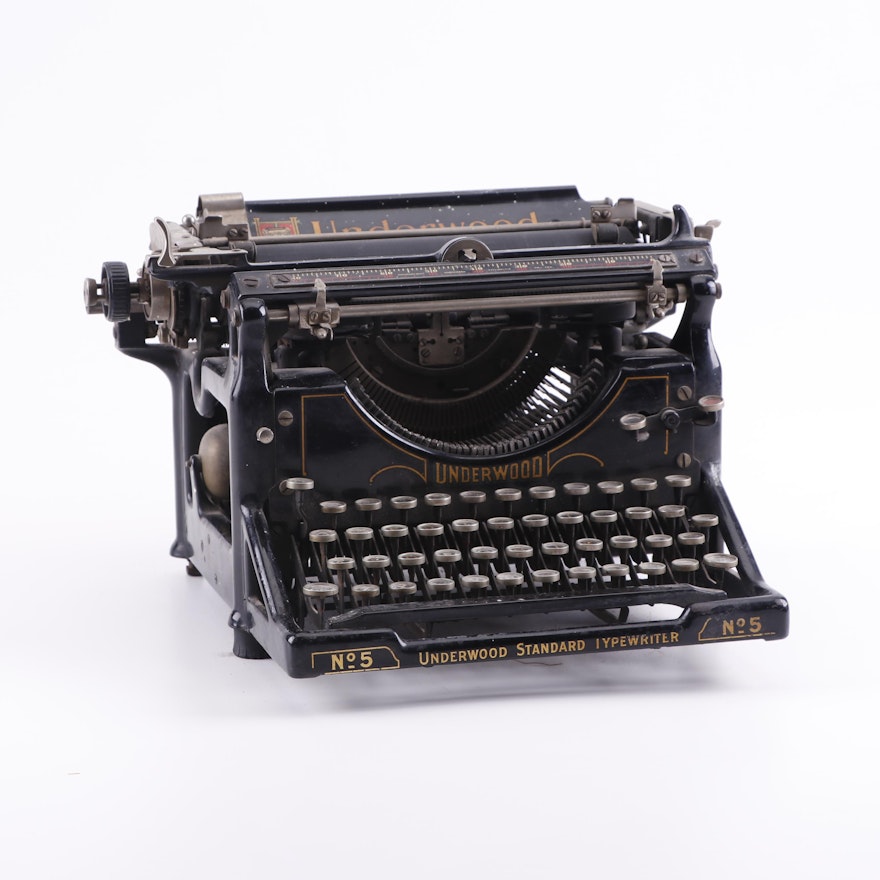 Underwood No. 5 Standard Typewriter, Early 20th Century