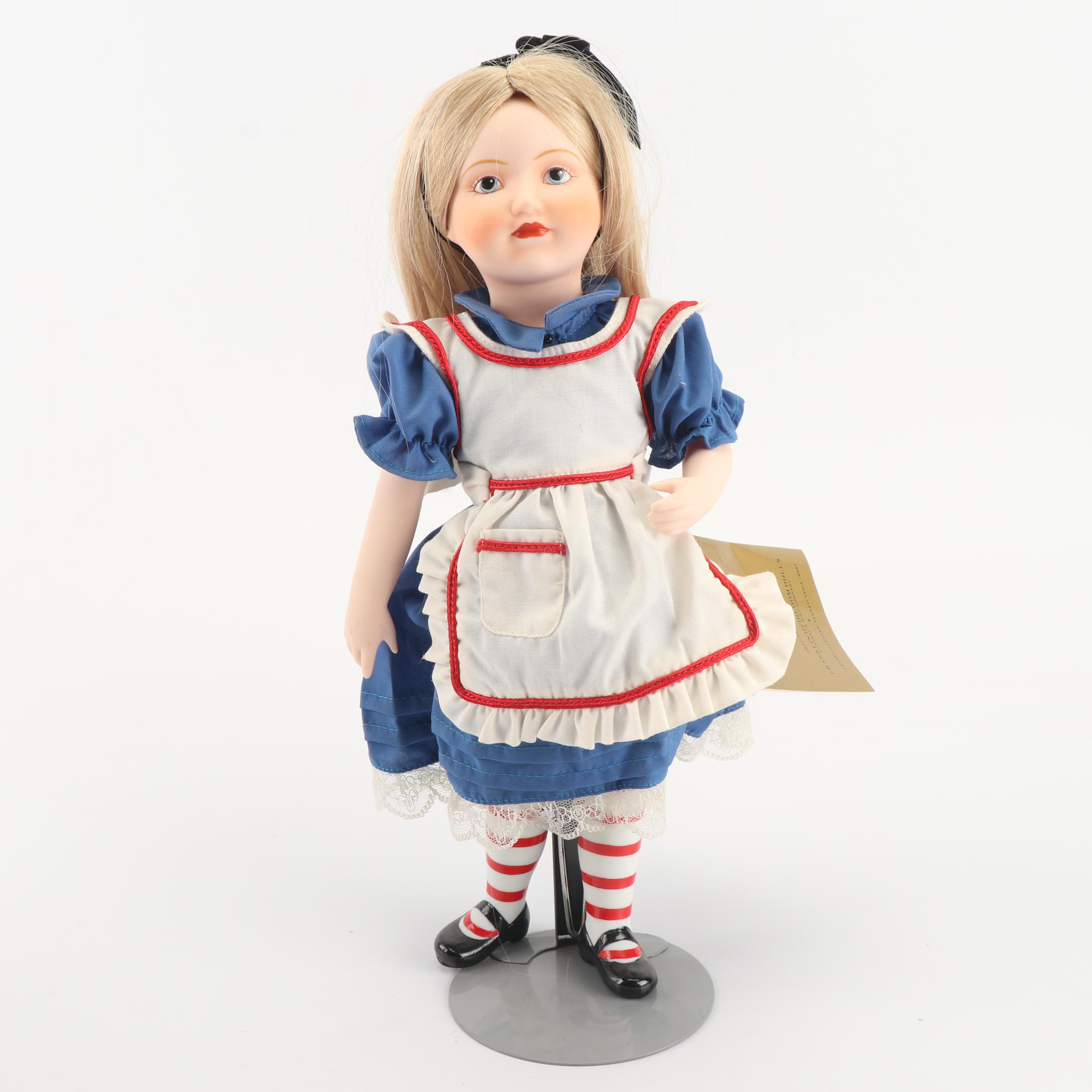 Franklin Heirloom Bisque Dolls and Vintage Peter Pan Doll