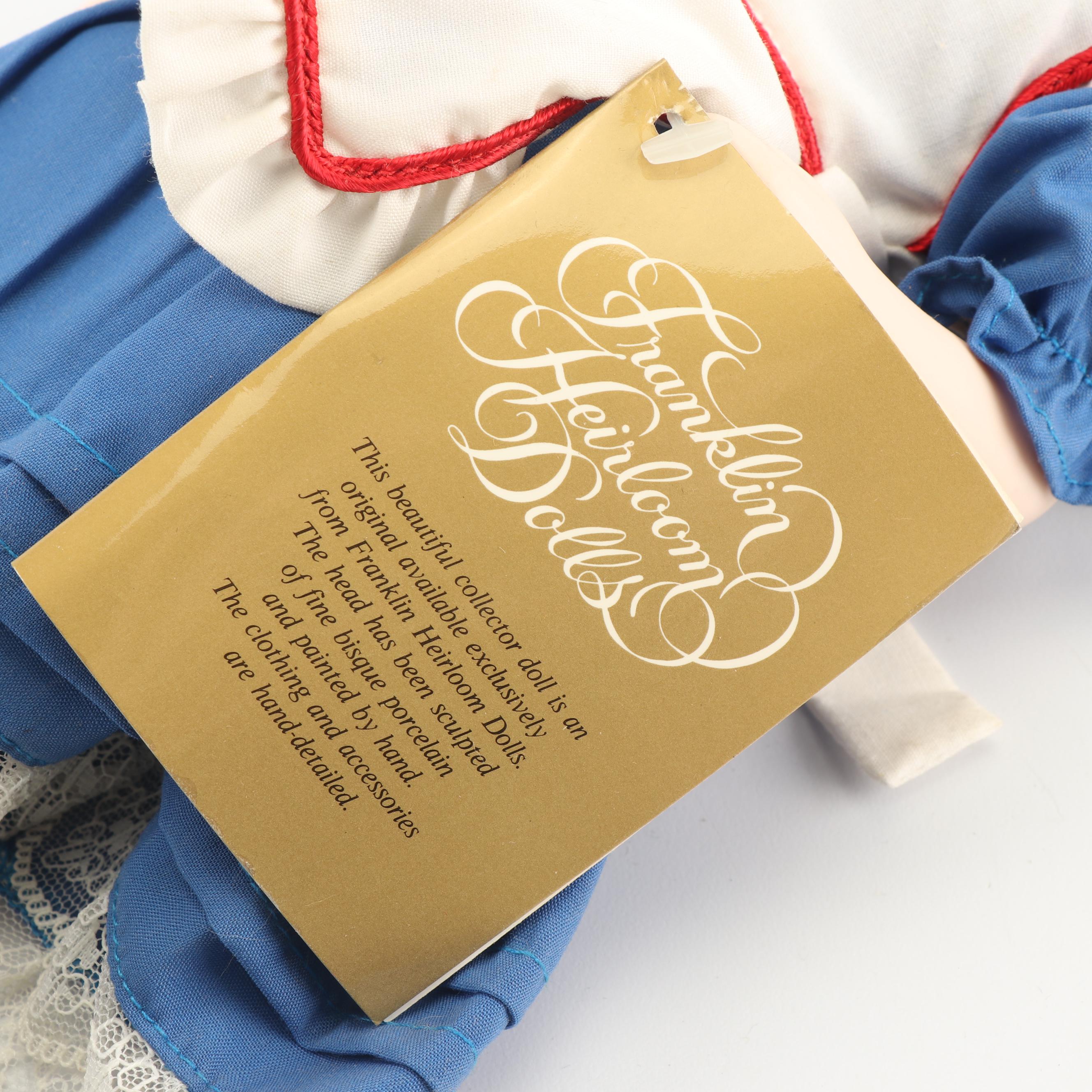 Franklin Heirloom Bisque Dolls and Vintage Peter Pan Doll