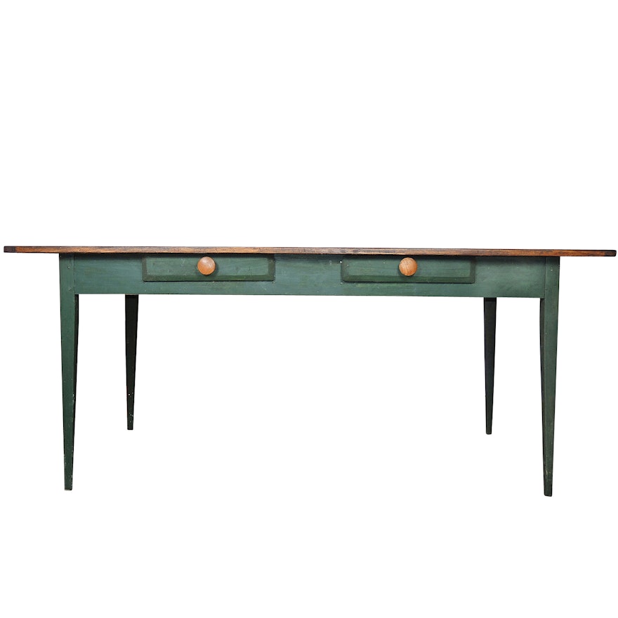 Rustic Country Style Dining Table, Late 20th Century