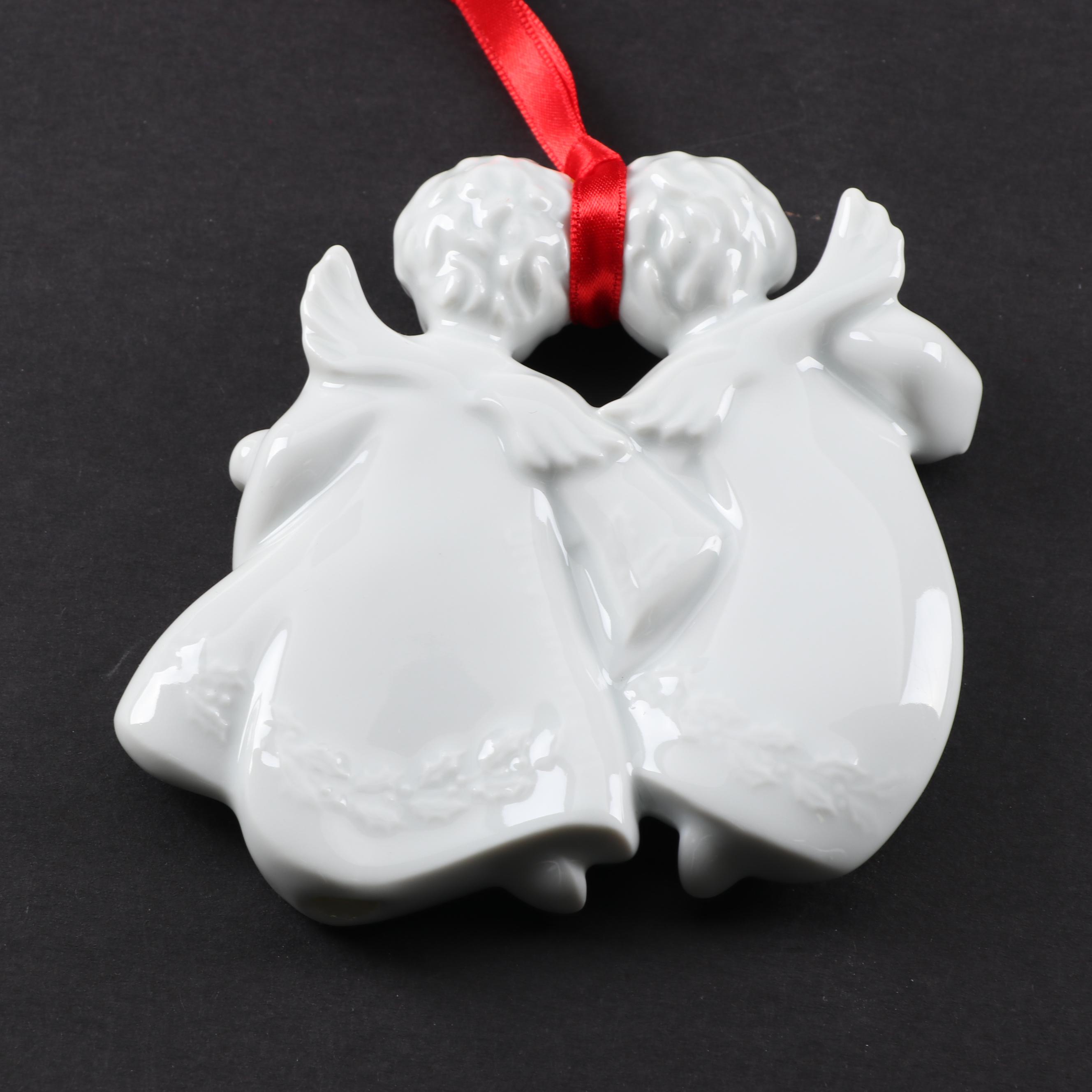 Haviland Limoges Christmas Angels Porcelain Ornaments, 1982-1984