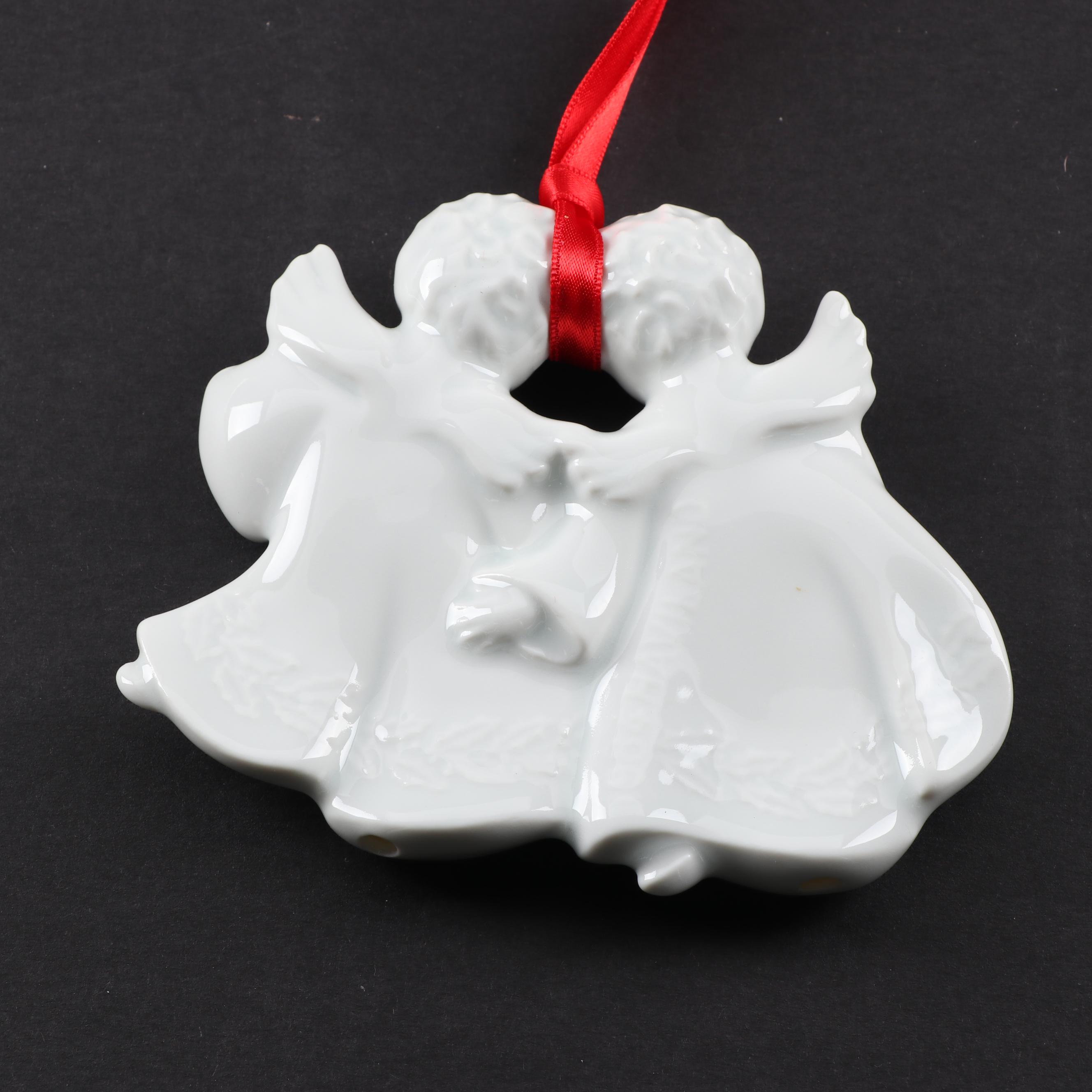 Haviland Limoges Christmas Angels Porcelain Ornaments, 1982-1984