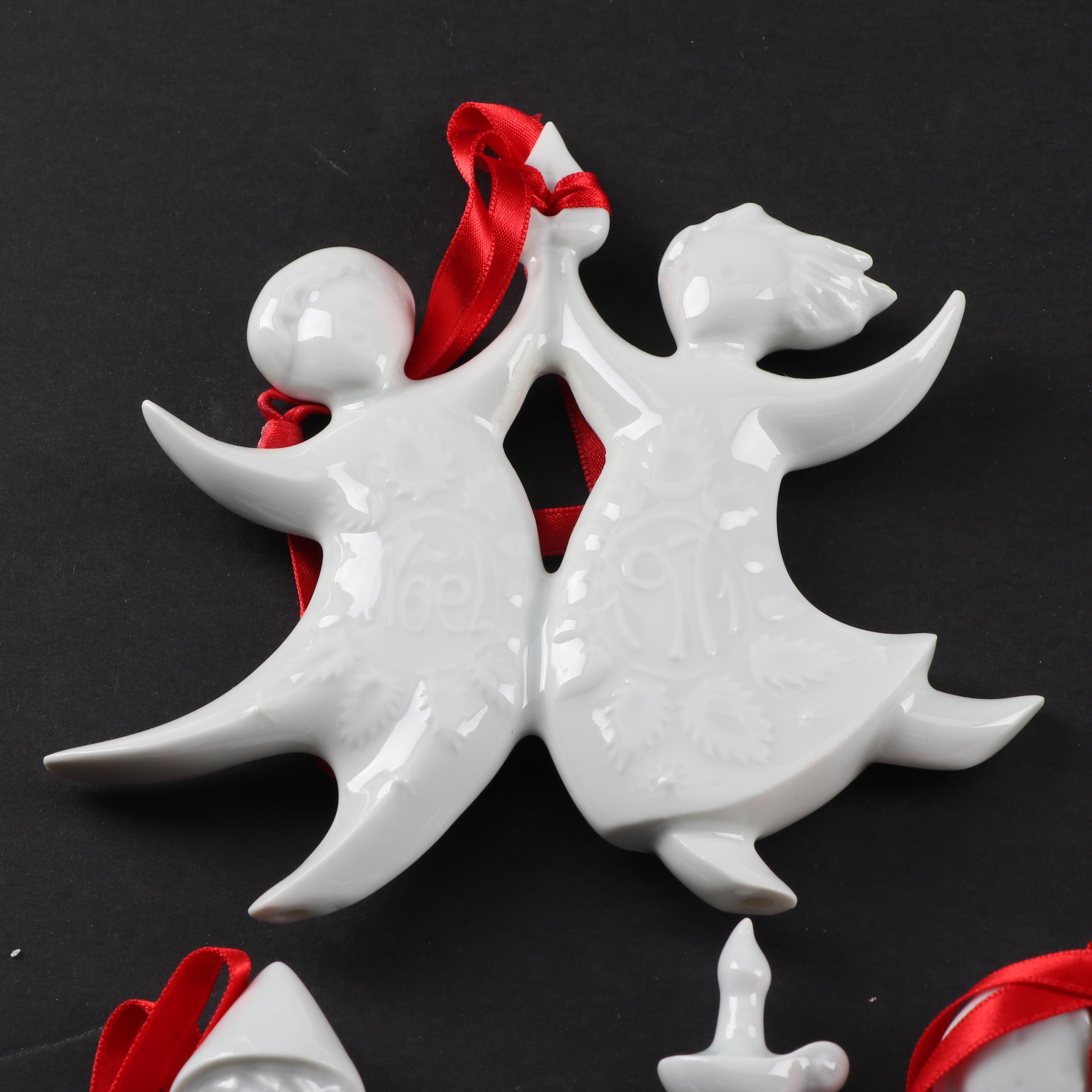 Haviland Limoges Porcelain Figural Christmas Ornaments