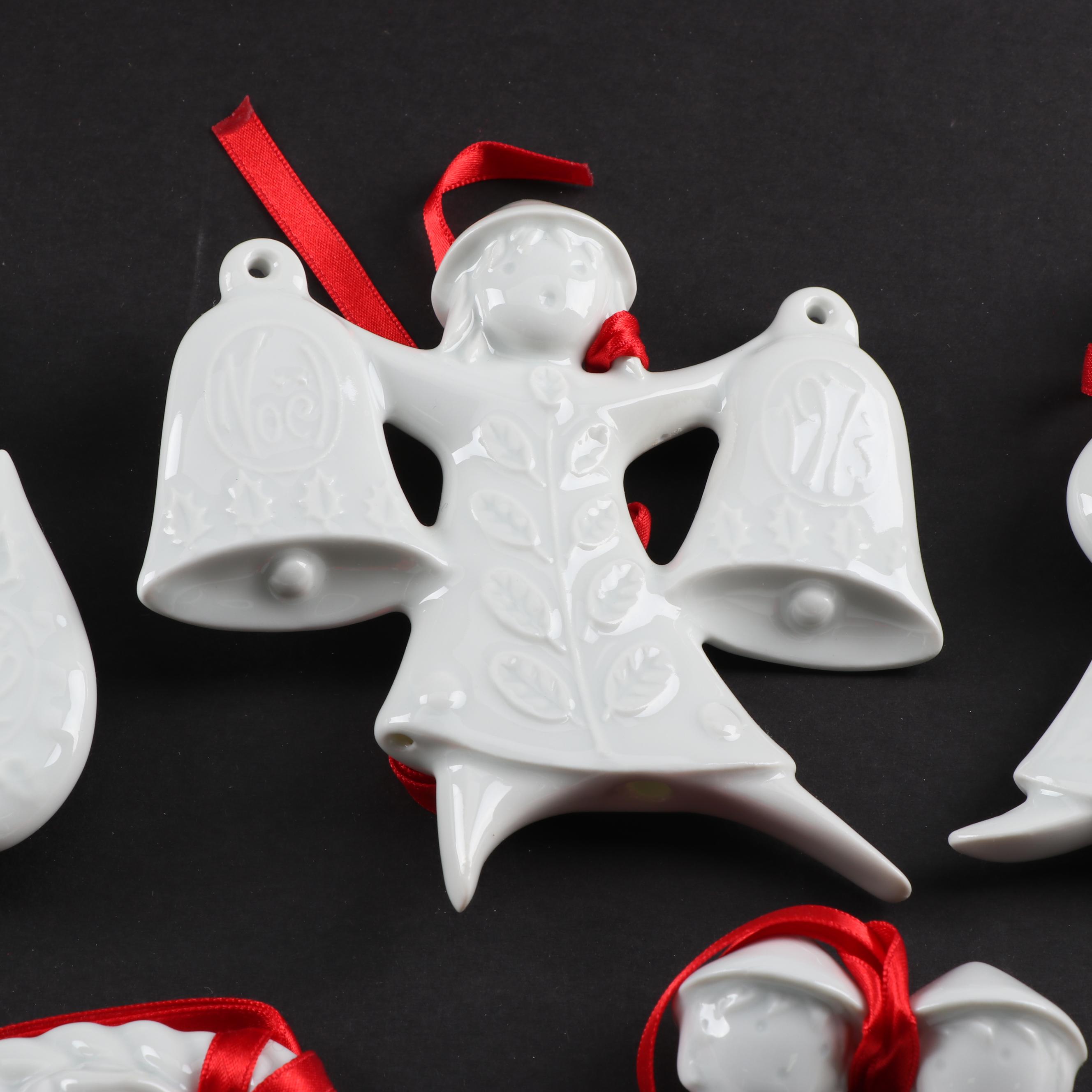 Haviland Limoges Porcelain Figural Christmas Ornaments